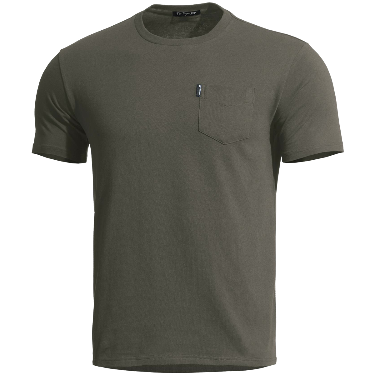 Pentagon Ageron T-Shirt With Pocket Mens Breathable Cotton Soft RAL 7013 - Picture 2 of 9