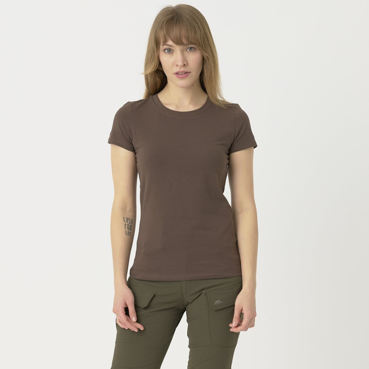 Helikon Organic Slim Women's T-Shirt Short-Sleeve Top Earth Brown