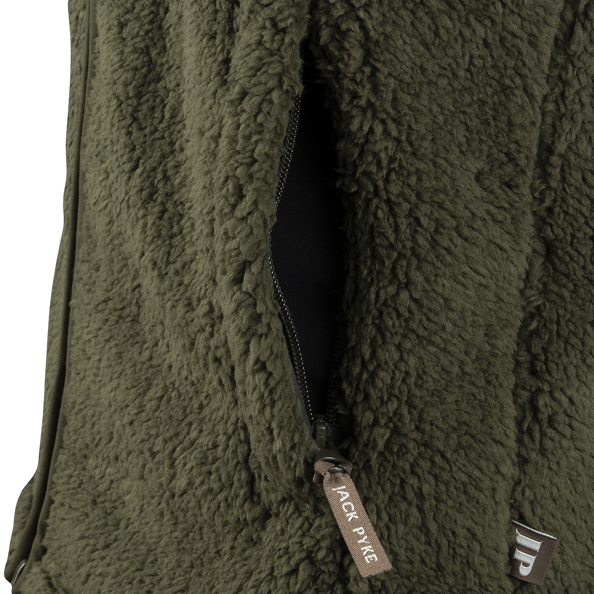 Pull Polaire Jack Pyke Country 1/4 Zip Homme - Olive Foncé - Chasse - Tailles S à 3XL
