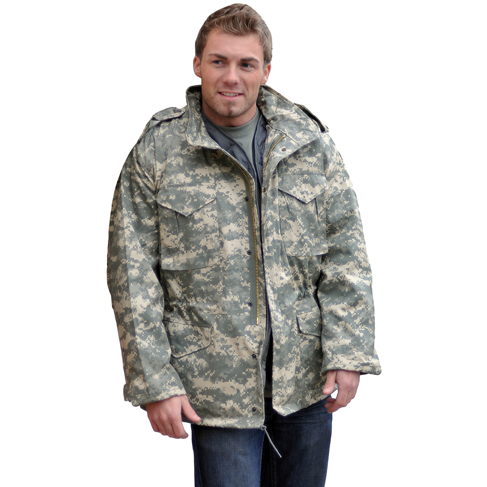 Hombres Militare Combat M65 Giacca Tattica Patrol Coat Acu Digital Camo