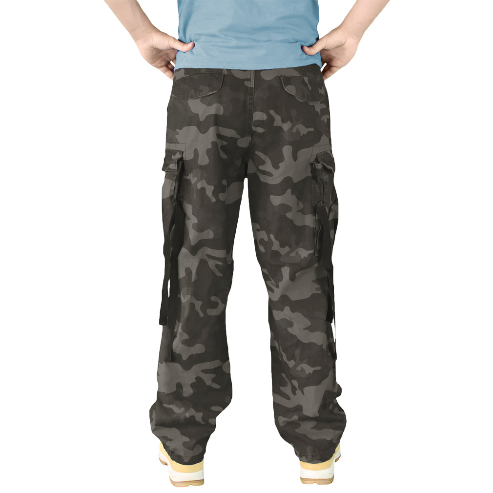 VINTAGE FATIGUES COMBAT WORK TROUSERS SURPLUS PANTS ARMY BLACK CAMOUFLAGE XSXXL eBay