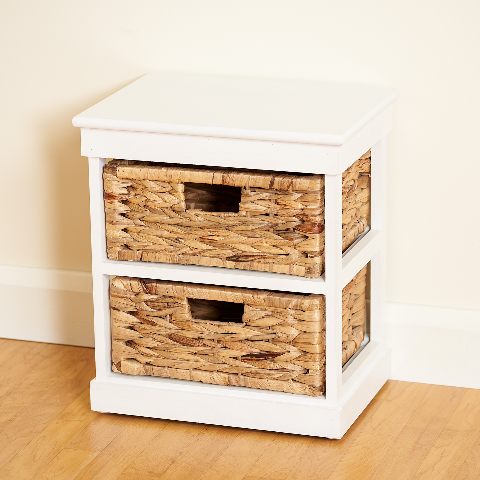 Hartleys 2 Drawer Storage Unit Bedside Cabinet Chest Of Drawers