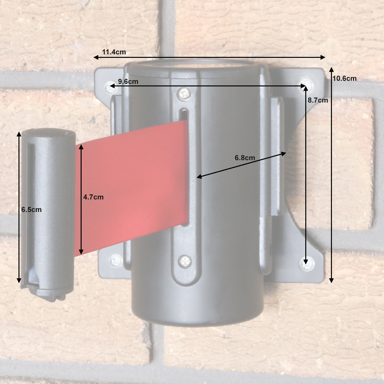 No Entry Red Retractable Security Belt/Barrier Ribbon Door Safety