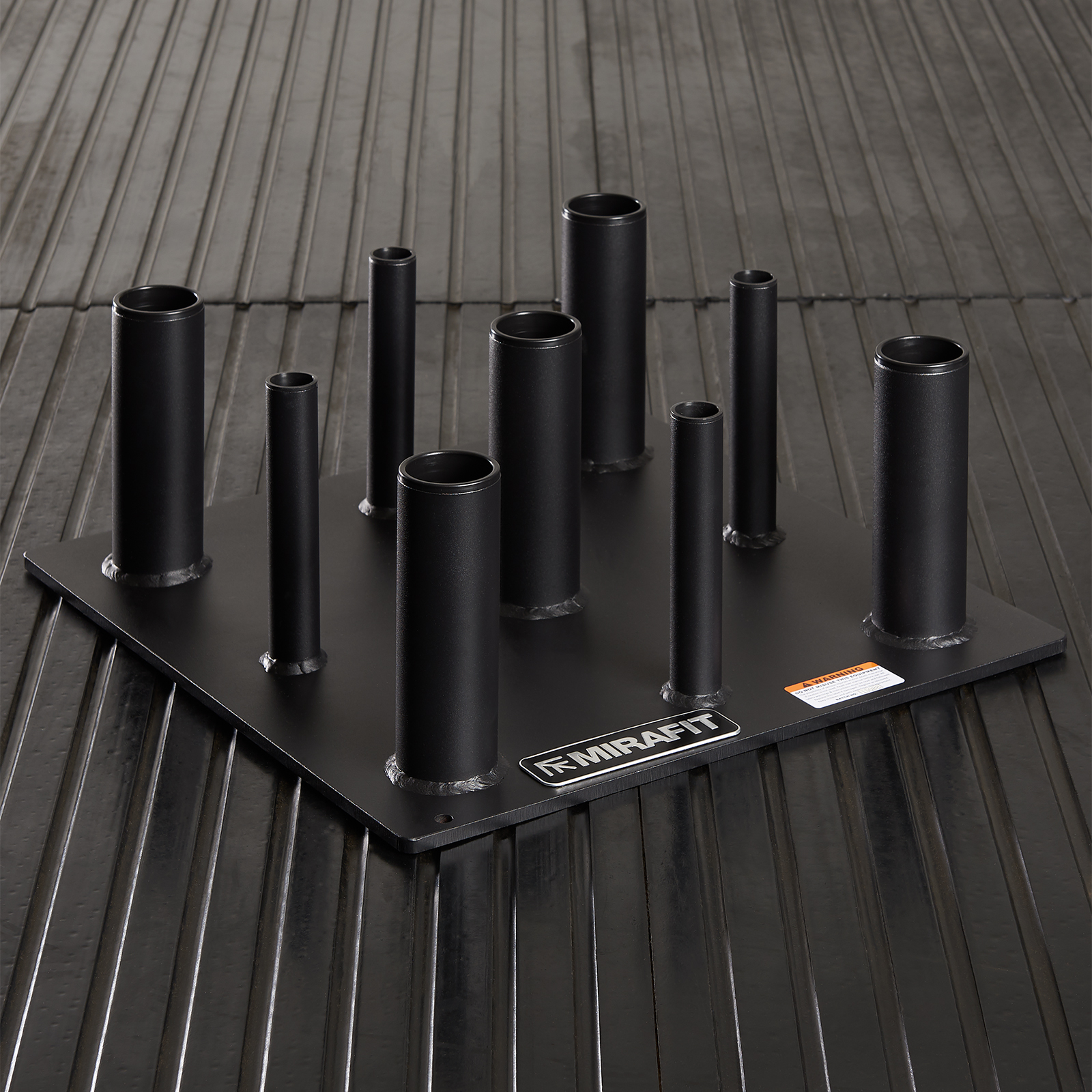 Mirafit 1" & 2" Olympic 9 Bar Floor Stand Weight Holder Barbell/Curlbar