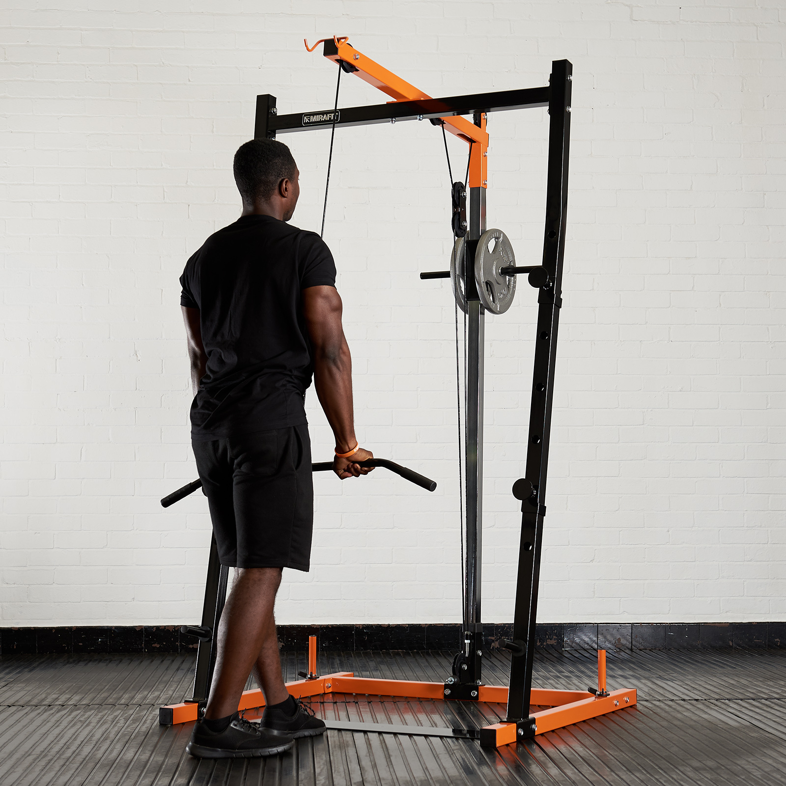 Mirafit Barbell Squat Power Rack Lat Pull Down Station Multi Gym Cage