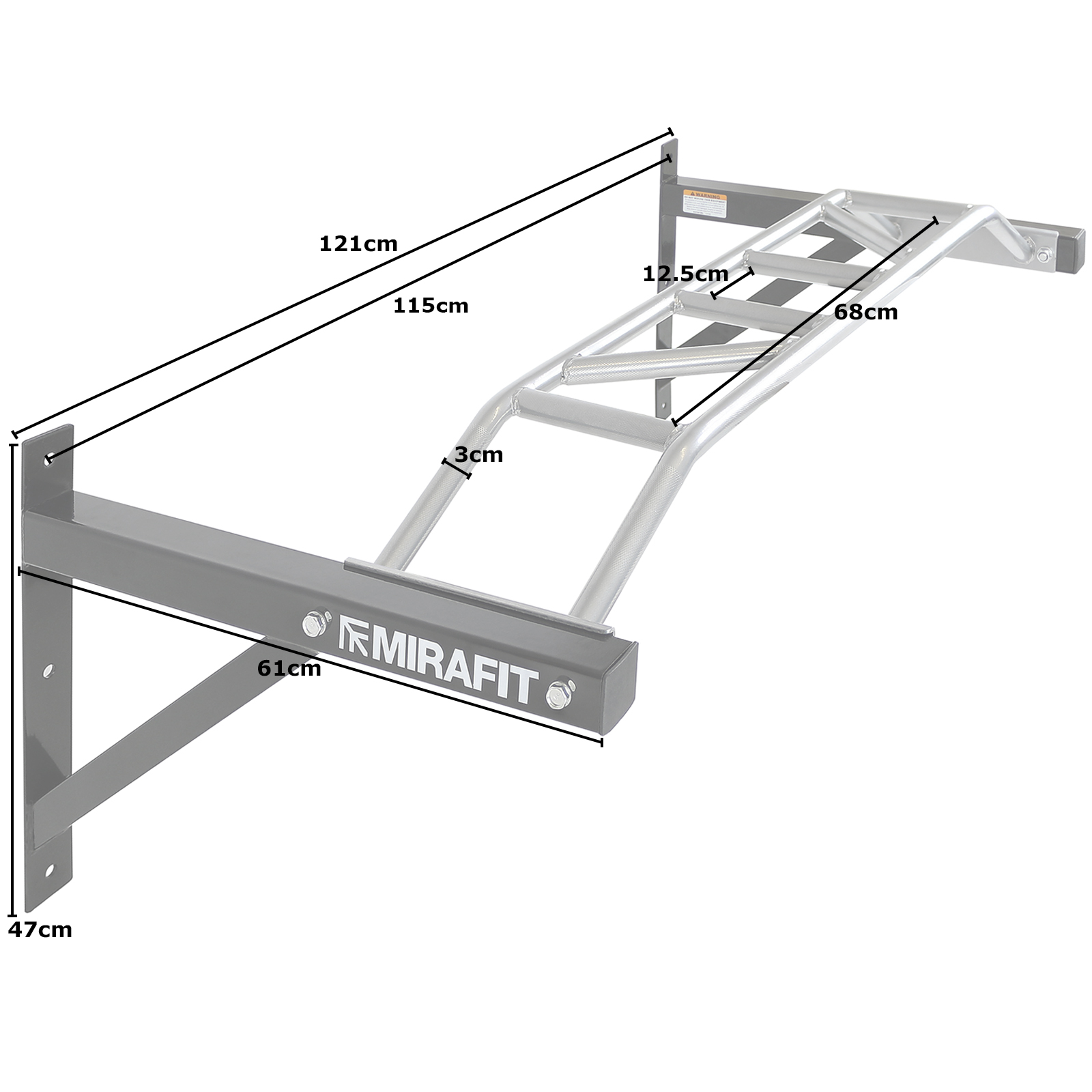 Mirafit parete Grip Multi ampia Chin/PULL UP BAR Home Gym Esercizio