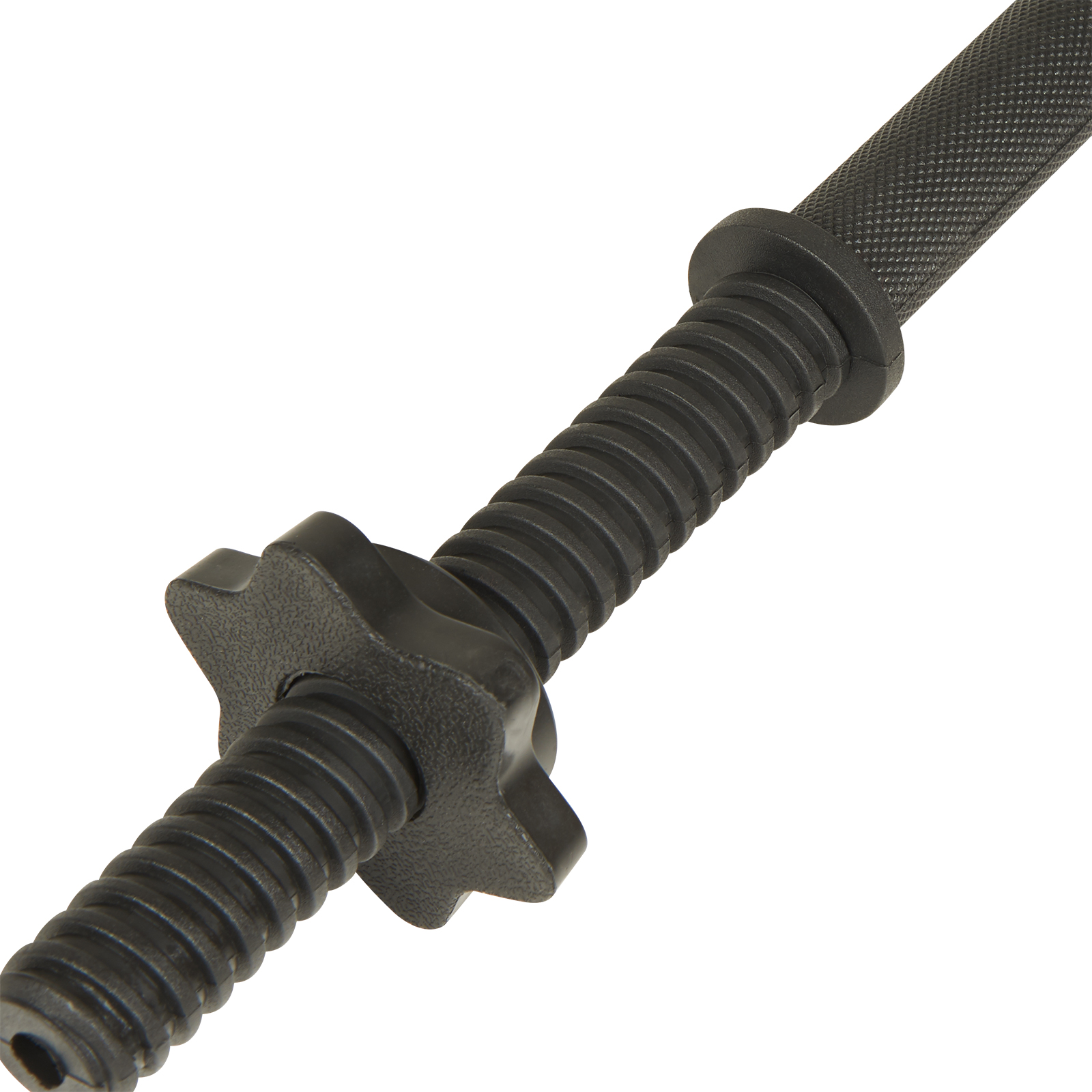 Mirafit 18" Black Dumbbell Bars & Spinlock Collars Free Weight Plate