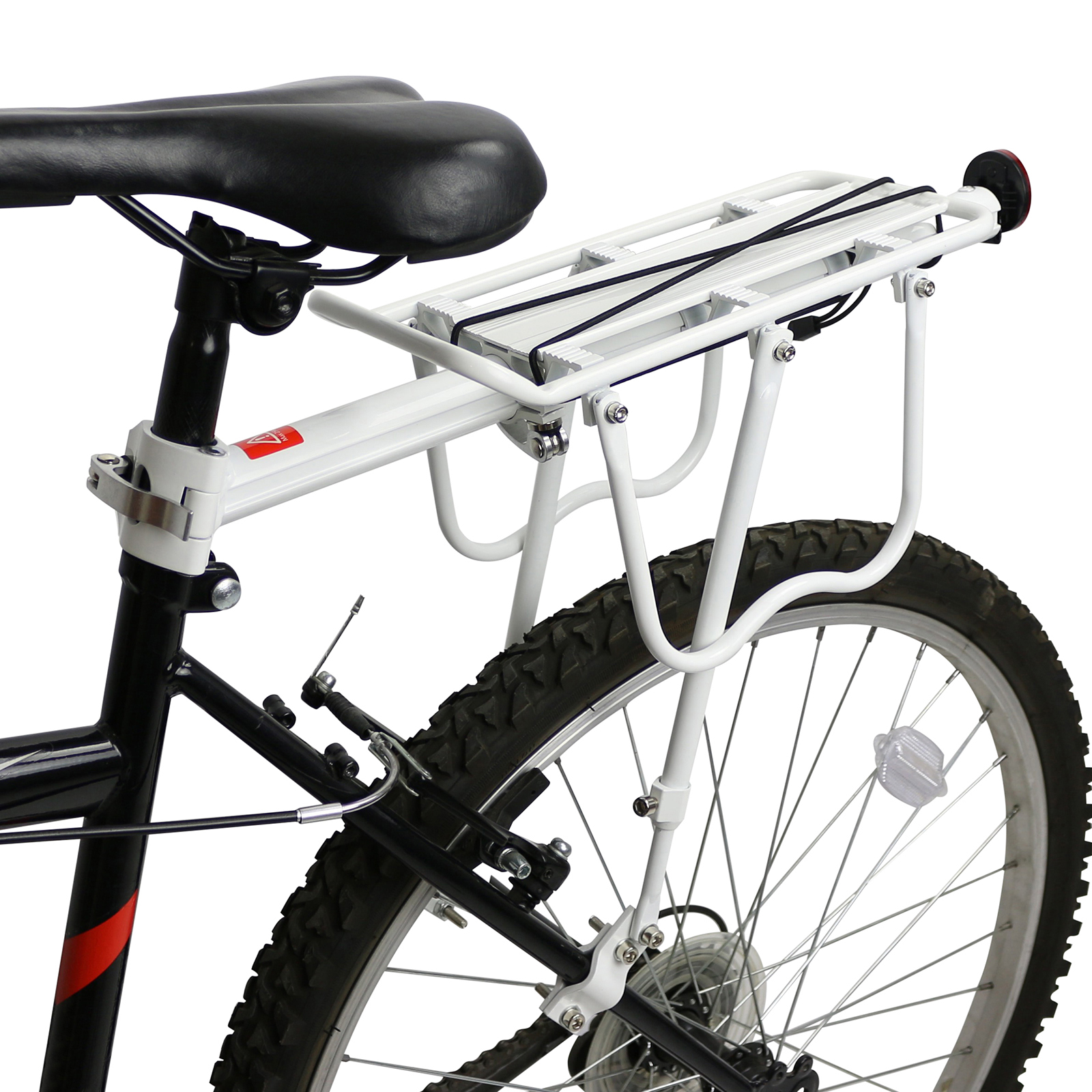 PEDALPRO STRONG ALLOY WHITE REAR BICYCLE PANNIER BAG/LUGGAGE RACK