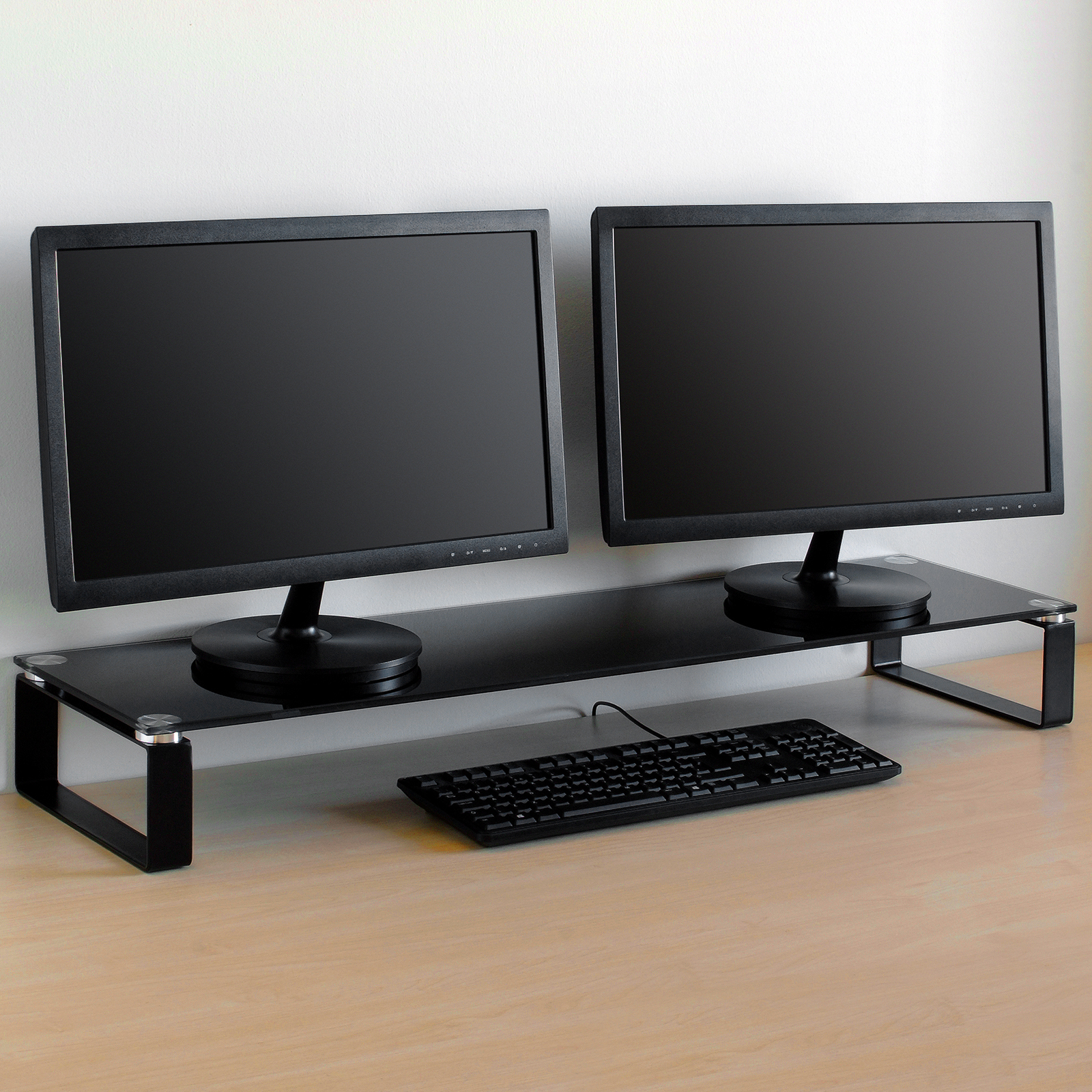 X Large Double/Twin Monitor Riser Stand PC/iMac Screen TV Display Shelf