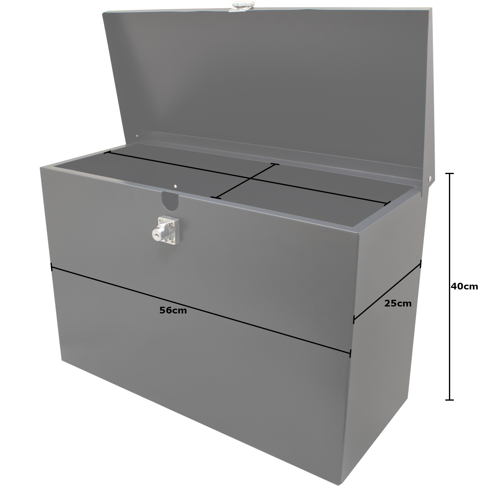 HARDCASTLE LARGE BLACK LOCKABLE LETTERBOX/PARCEL LETTER BOX HOME