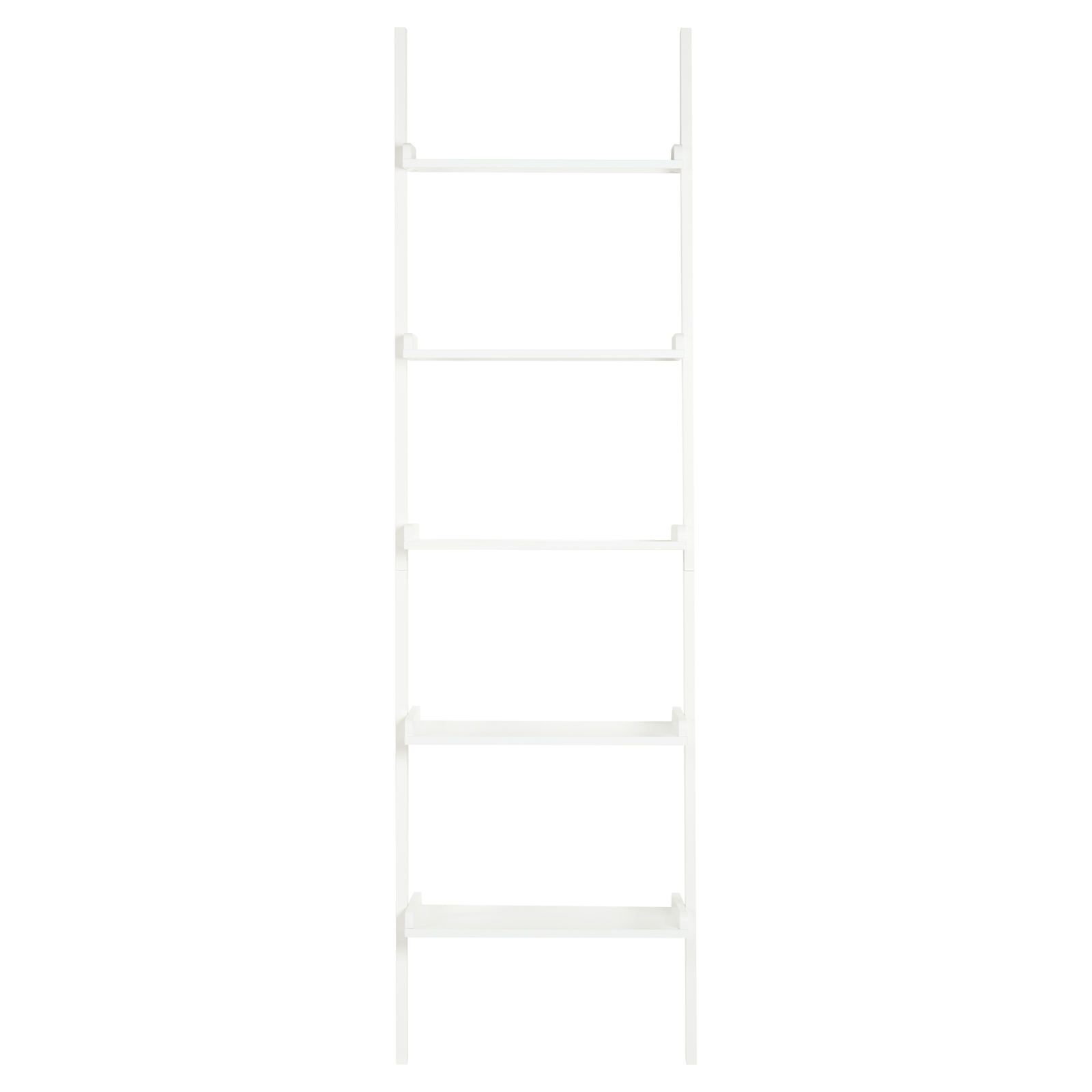 Storage Solutions HARTLEYS 5 TIER WHITE LEANING LADDER WALL SHELF