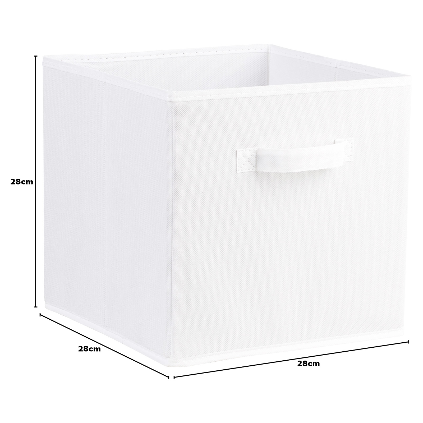 HARTLEYS SQUARE FOLDABLE FABRIC/CANVAS STORAGE BOX TIDY SHELF/DRAWER
