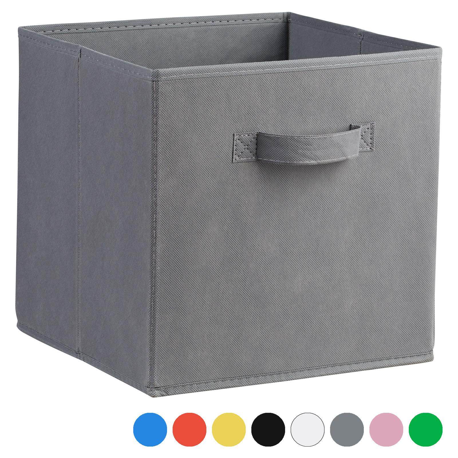 Hartleys Square Foldable Fabric Canvas Storage Box Tidy Shelf