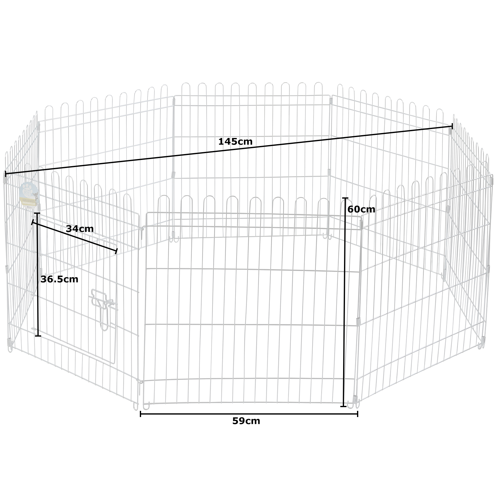 ME & MY PETS MEDIUM FOLDING PLAYPEN CAGE & FLOOR MAT DOG/PUPPY/RABBIT