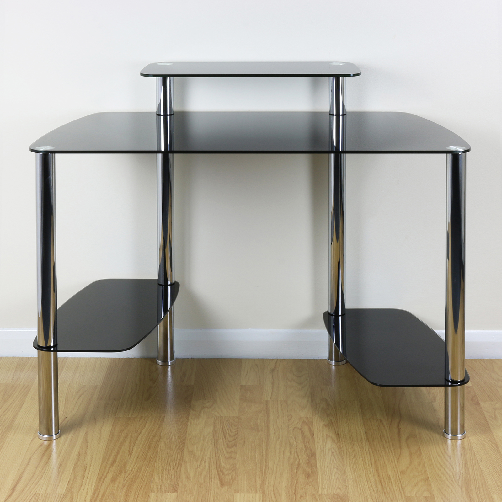 Large Black Gl Office Computer Pc Desk Stand Cpu Tower Shelf Sentinel Large Black Gl Office Computer Pc Desk Stand Cpu Tower Shelf Monitor Riser