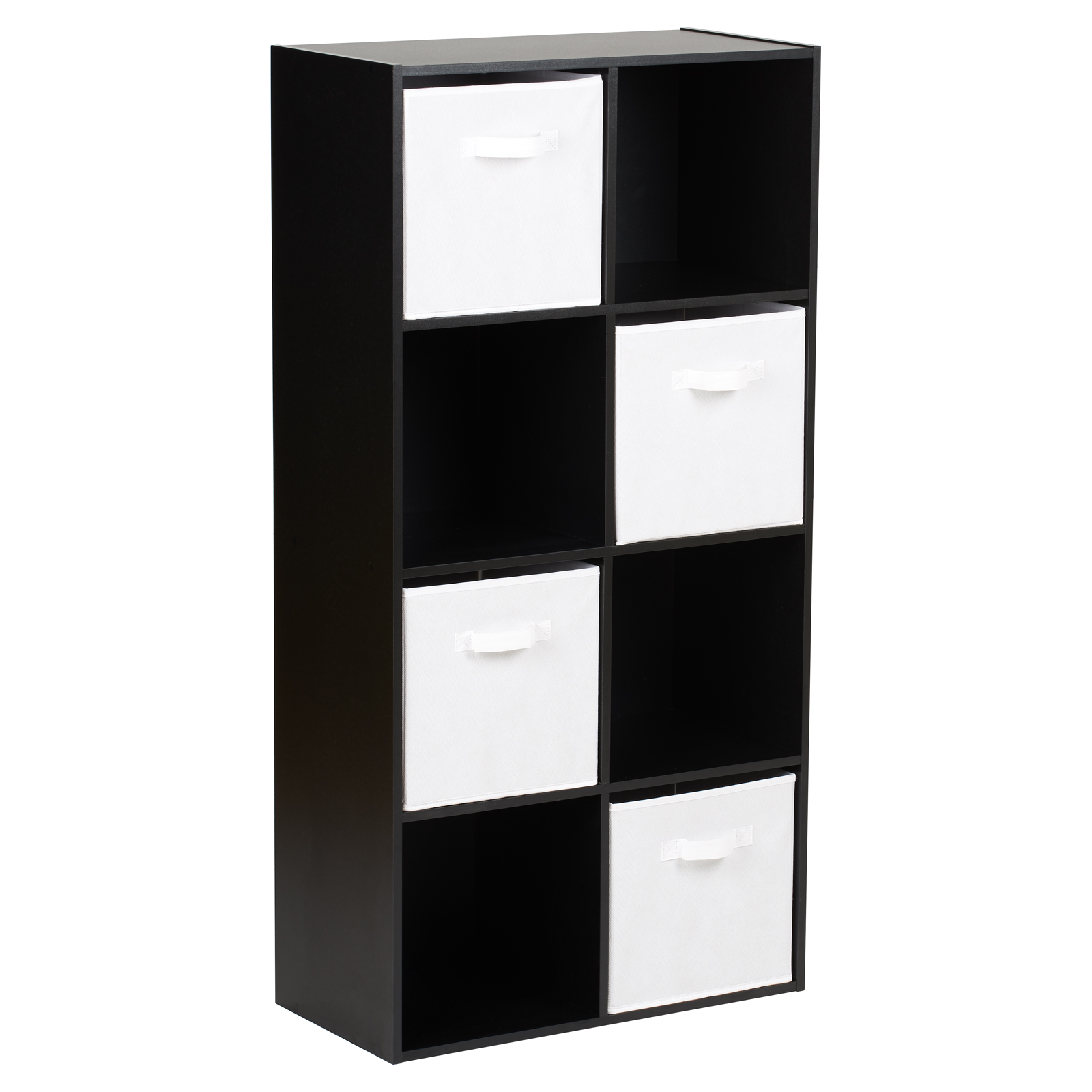 white modular shelving