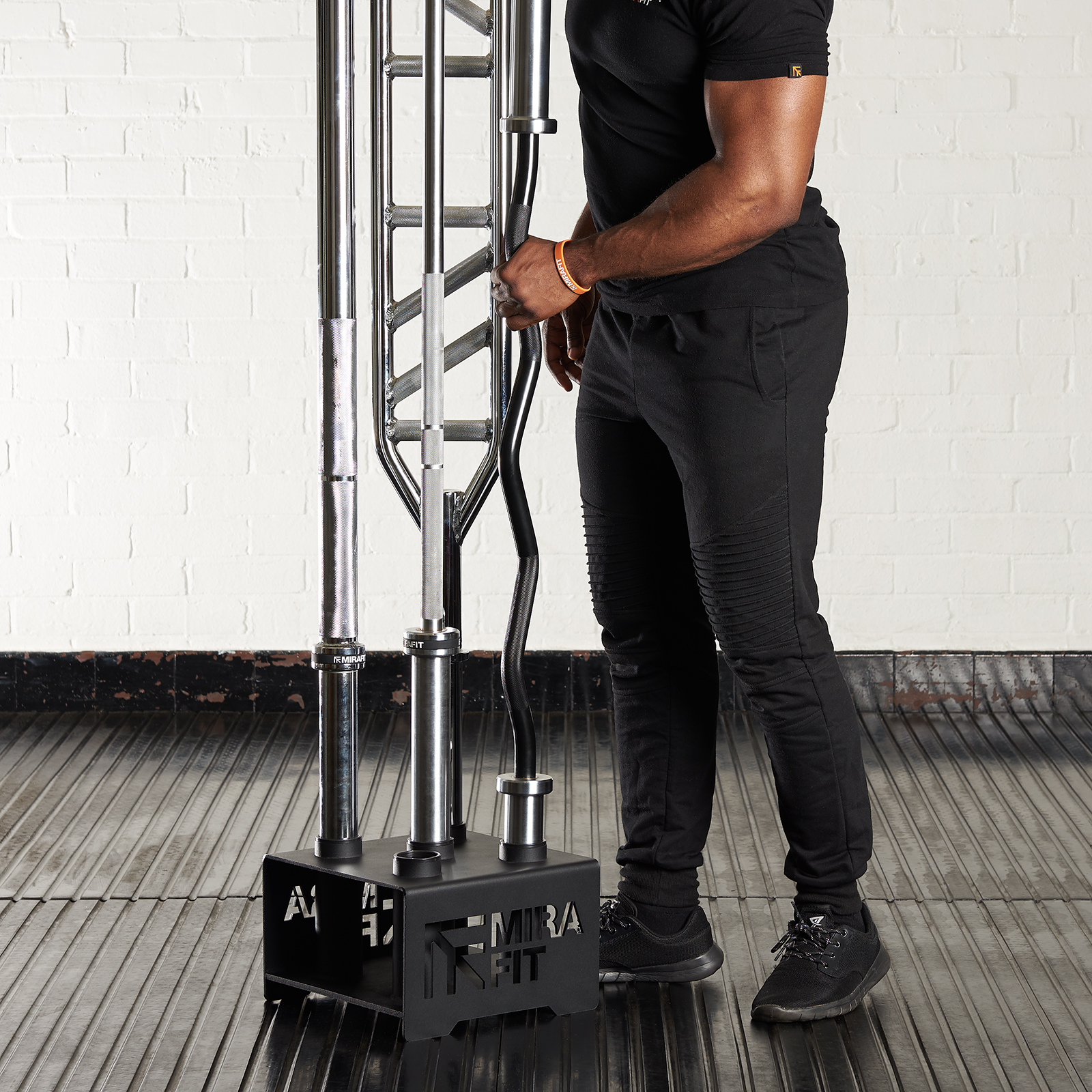 Mirafit 2" Olympic Barbell/EZ 5x Weight Bar Holder Gym Floor Stand