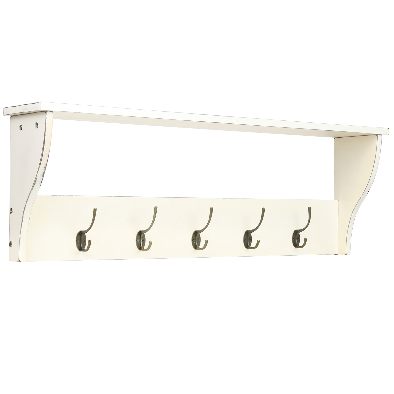 Deep Shelf Hat and Coat Rack in Shabby Chic from THE GOOD SHELF COMPANY