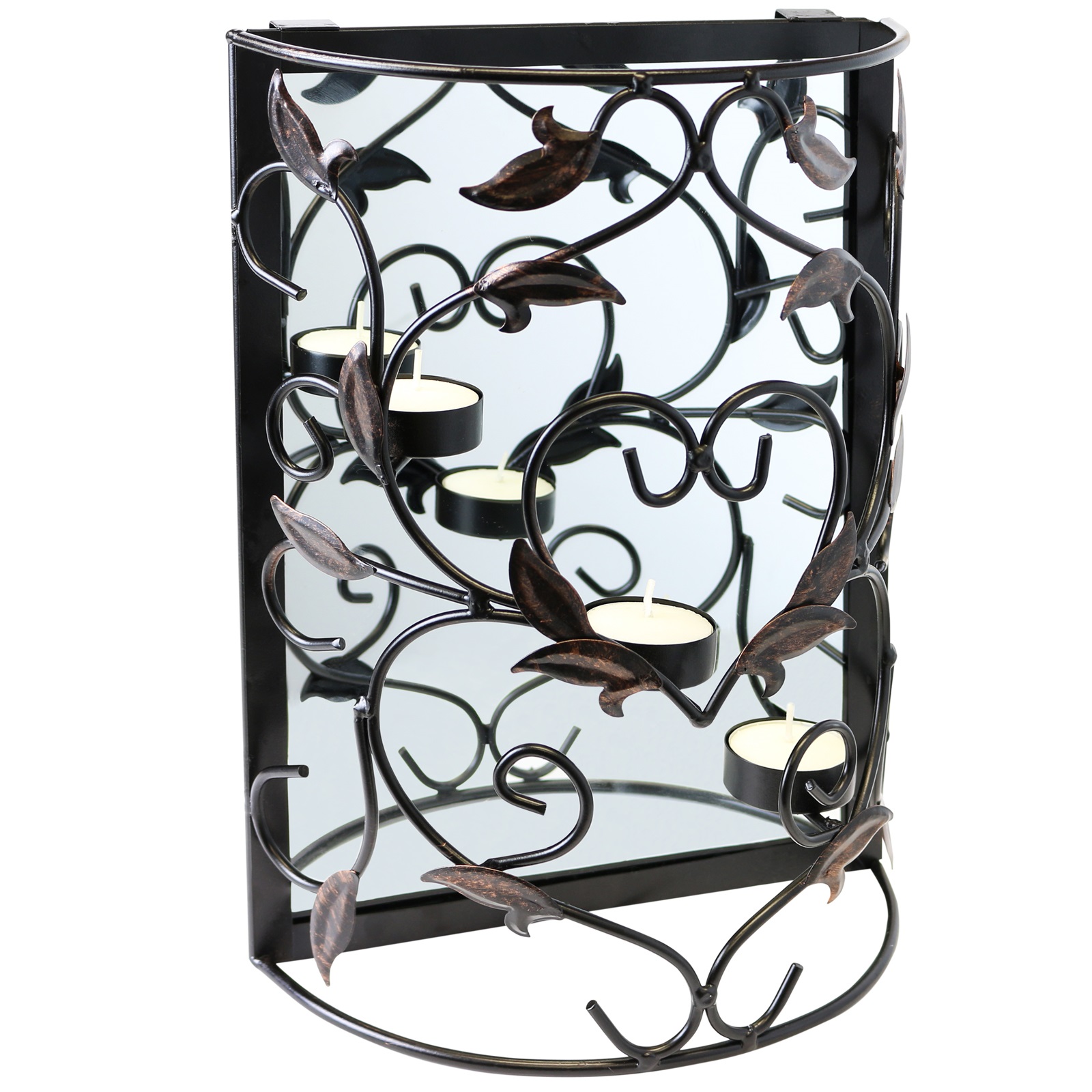 Hartleys Décoration Bougeoir Porte Bougie Lumignon Métal Miroir