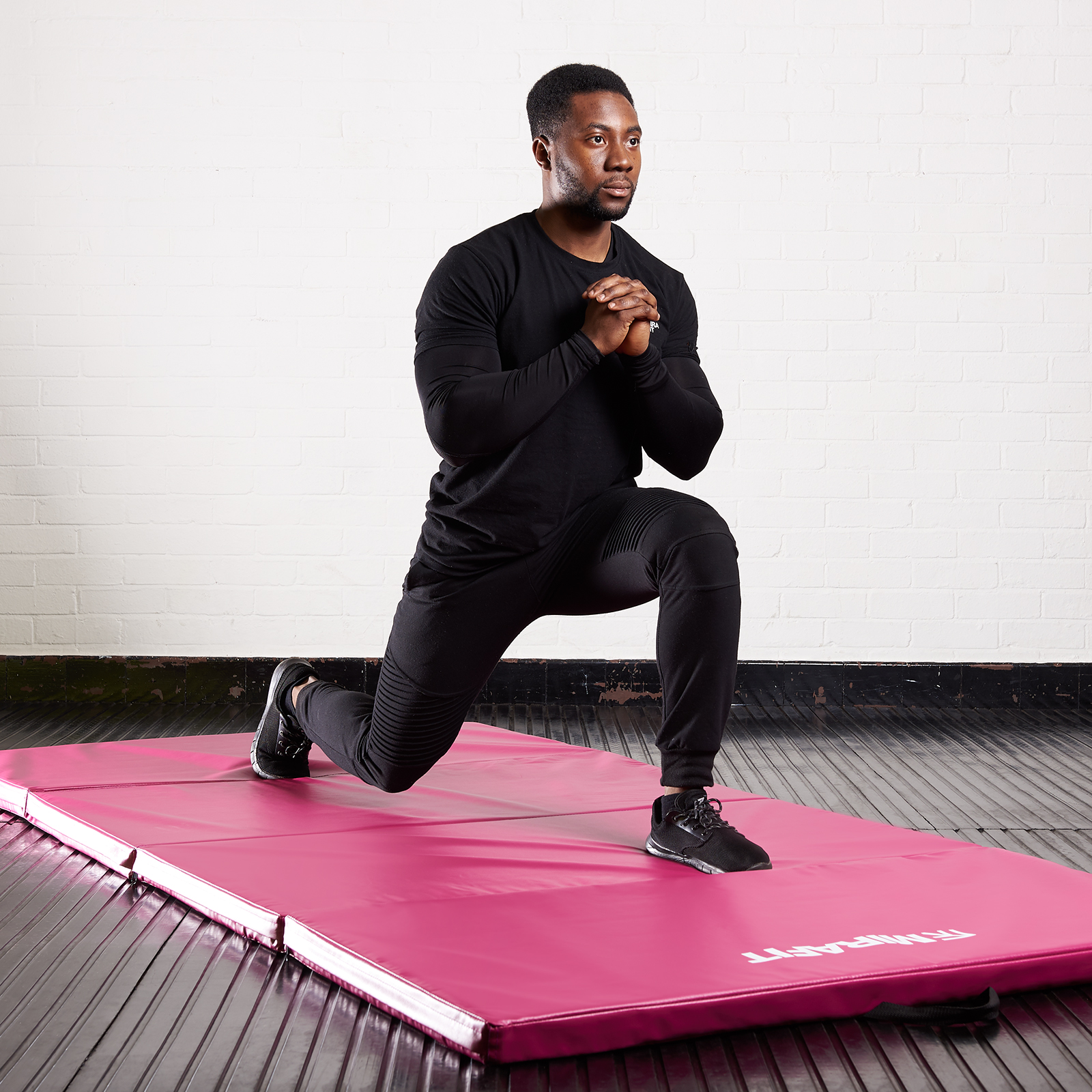 Mirafit Large Pink 8ft Folding Exercise Floor Mat Workout