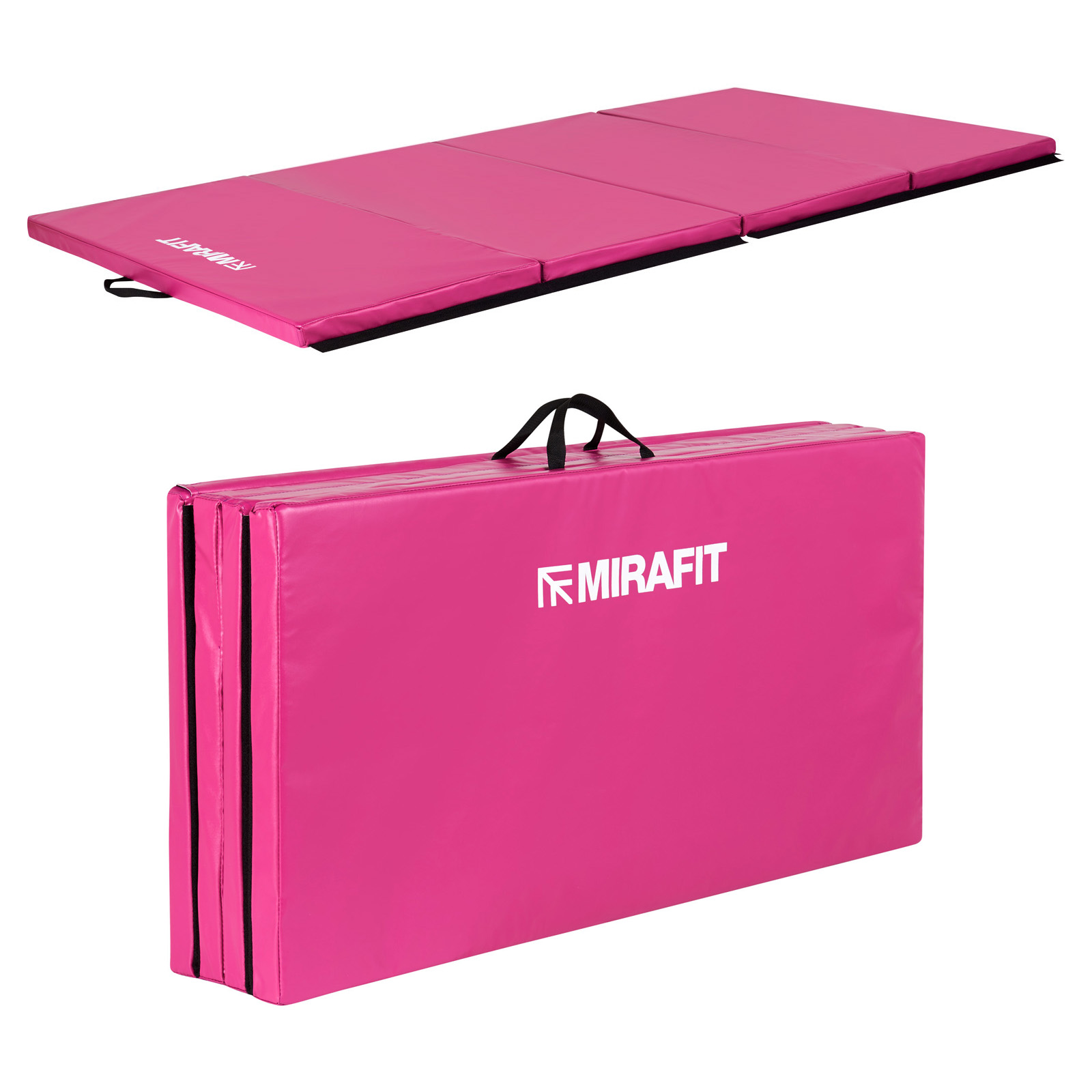 Mirafit Large Pink 8ft Folding Exercise Floor Mat Workout