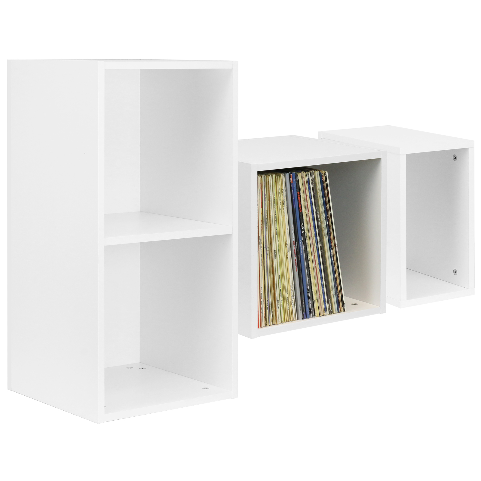 White Vinyl Lp Music Record Album Storage Shelf 12 Storage