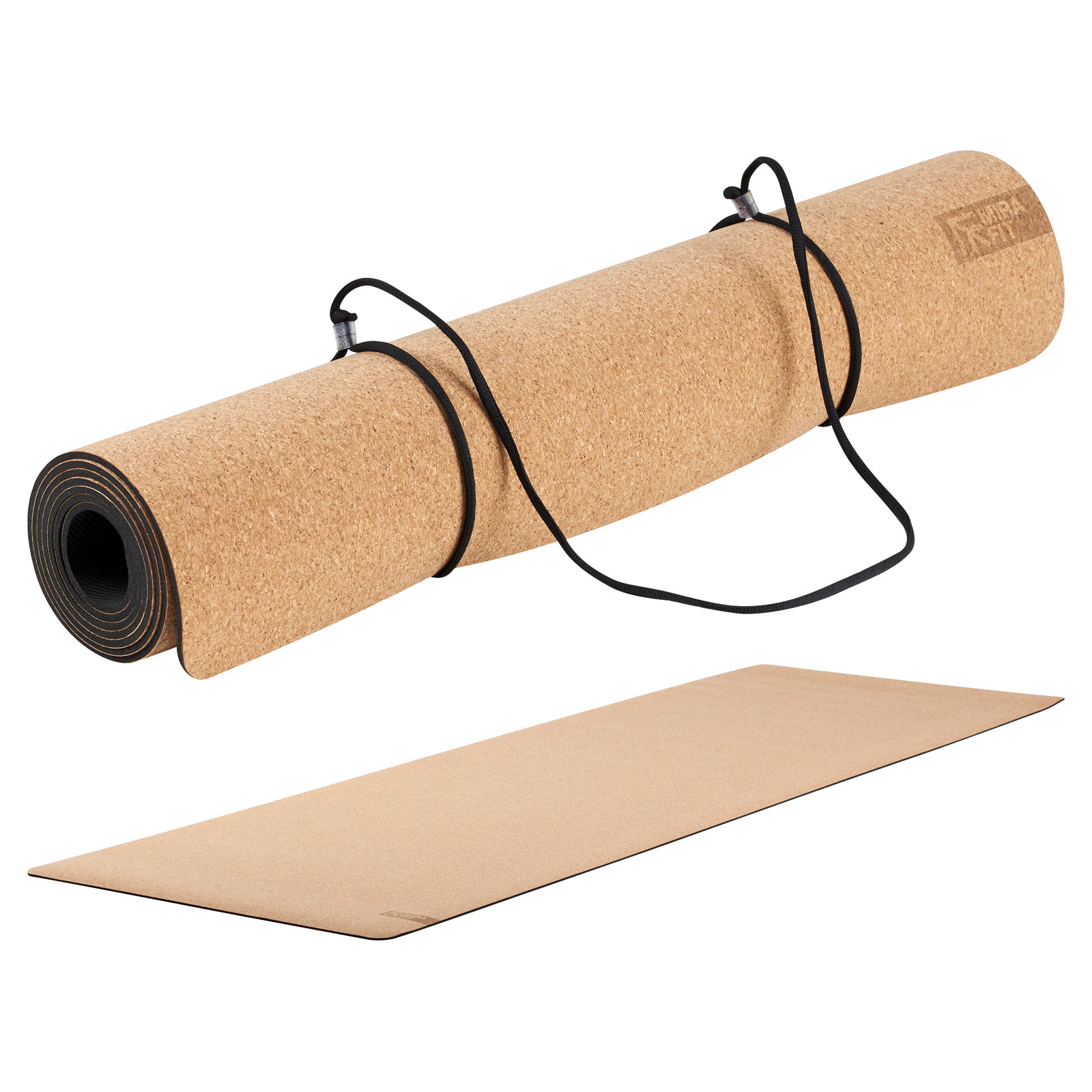 Mirafit 3.5mm Non Slip Natural Cork and Rubber Yoga/Pilates/Ab Exercise Mat Gym