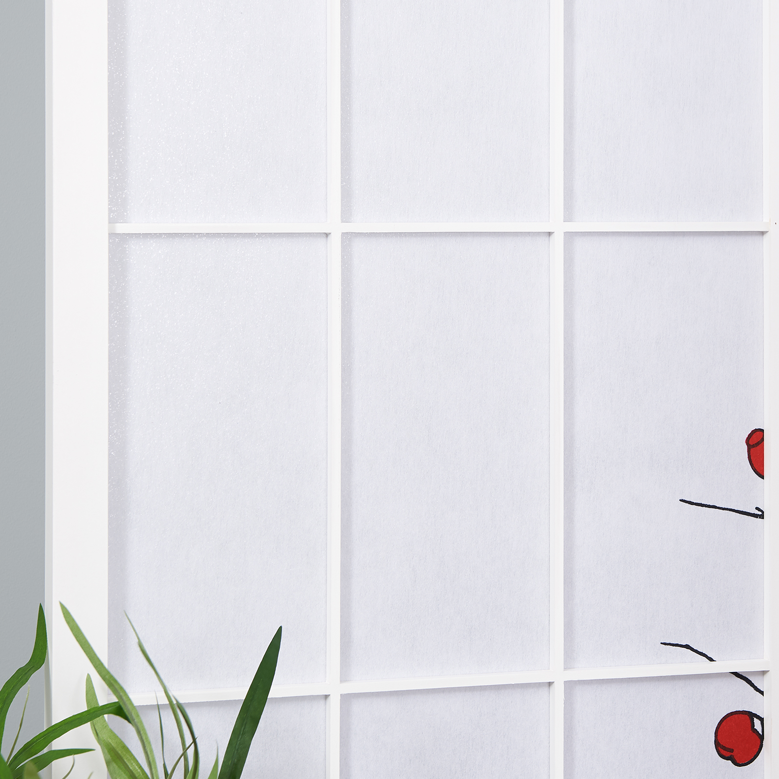 Hartleys 4 Panel Japanese Room Divider Cherry Blossom Privacy Screen