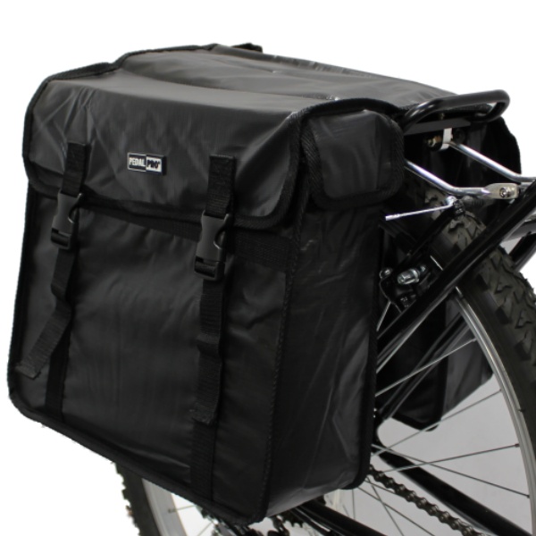 PEDALPRO DOUBLE WATERPROOF BICYCLE REAR RACK PANNIER TOP BAG BIKE/CYCLE ...