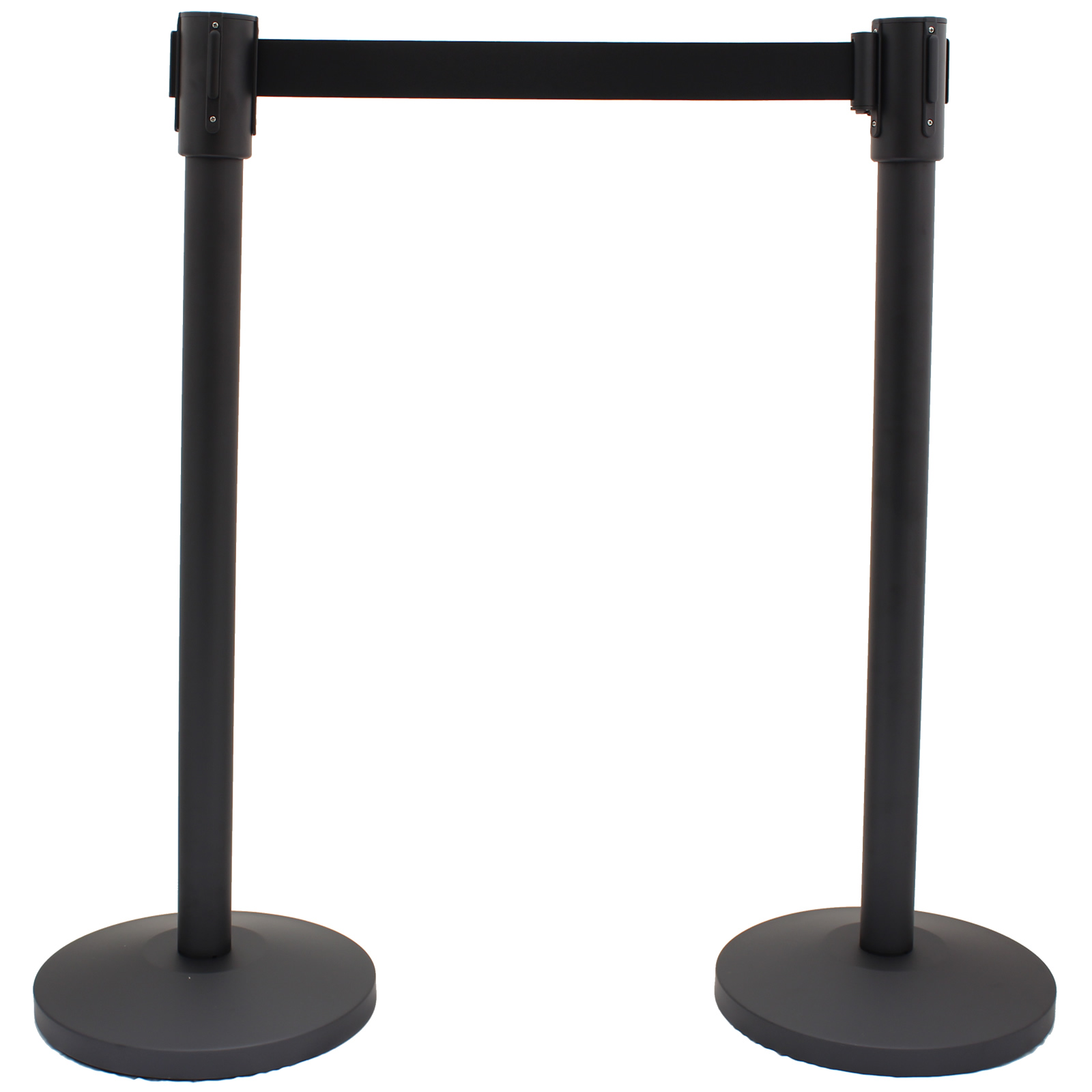 MATT BLACK STRETCH CROWD QUEUE CONTROL BARRIER POSTS SAFETY/SECURITY