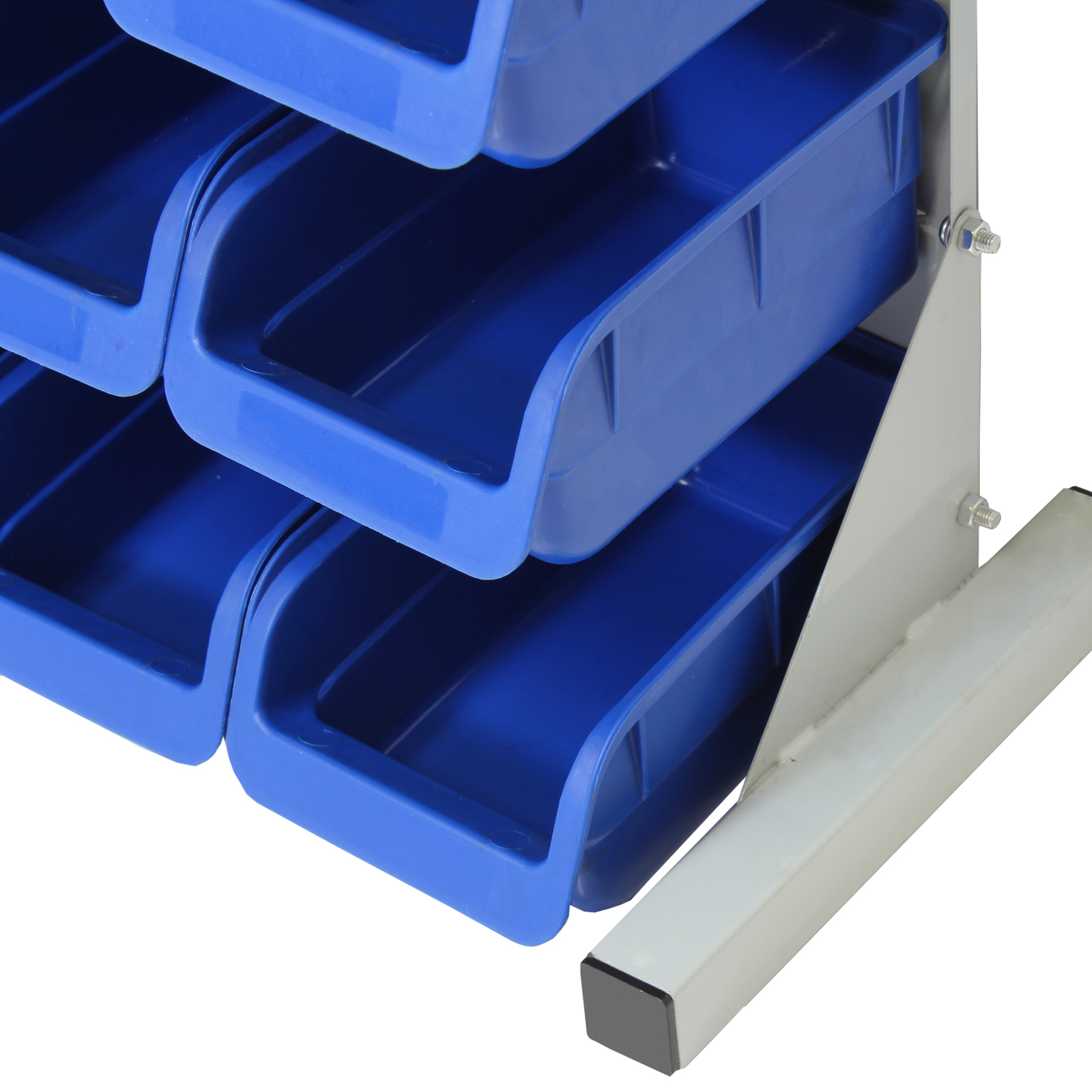 20PCE FREE STANDING BLUE PLASTIC STORAGE BIN KIT