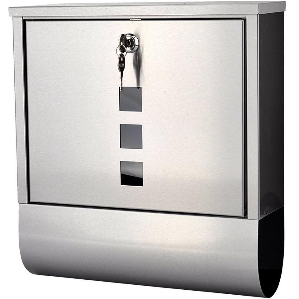 Stainless Steel Lockable Mailbox & Newspaper Holder Outdoor Mail/Post ...