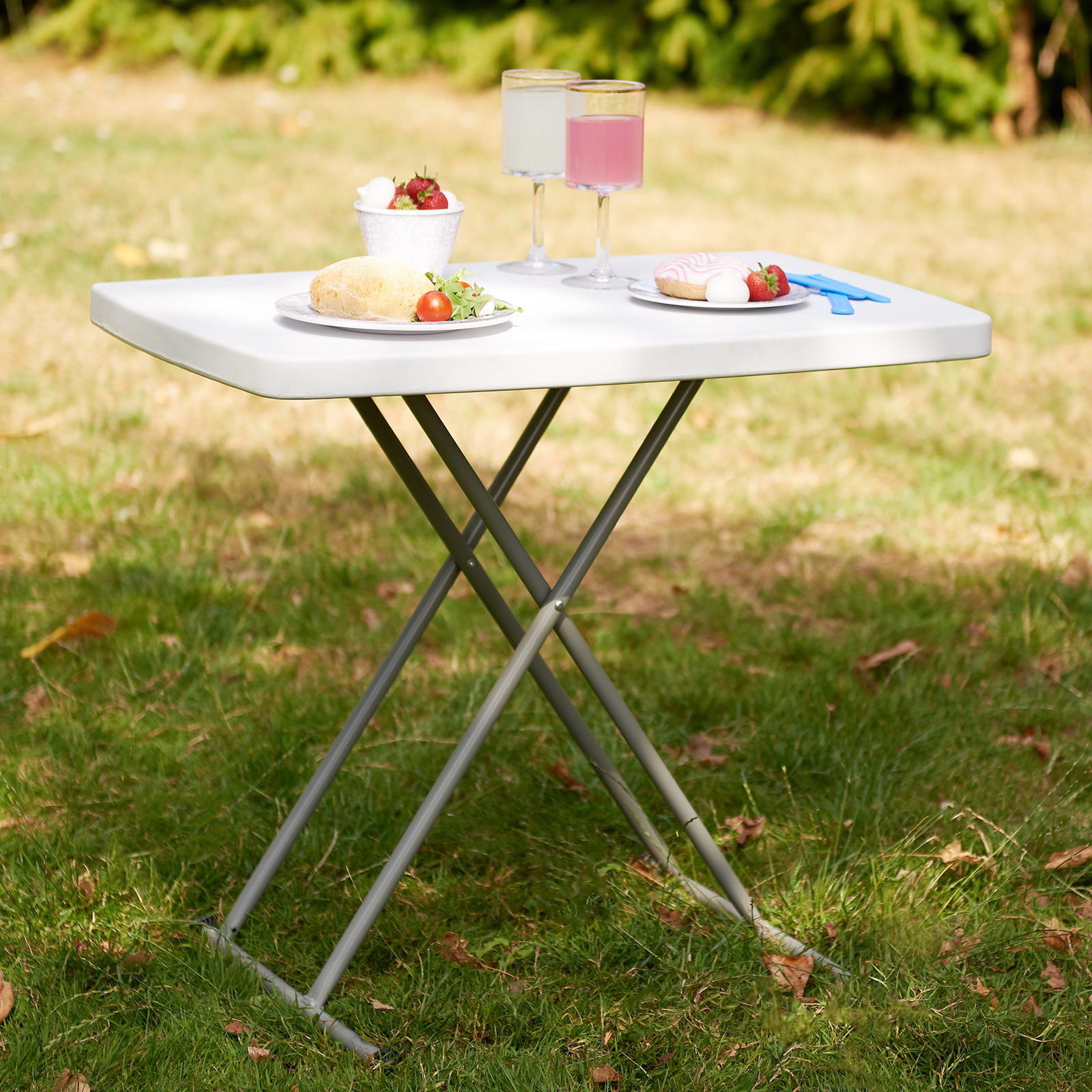 HARTLEYS FOLDING TABLE COLLAPSIBLE/ADJUSTABLE HEIGHT/DINNER/BREAKFAST