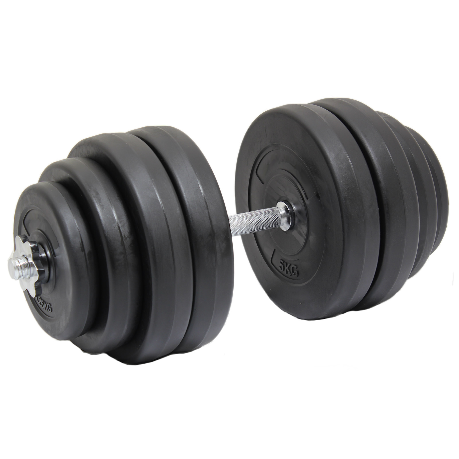 MAX FITNESS 30KG SINGLE DUMBBELL FREE WEIGHT SET GYM BENCH BARBELL ...