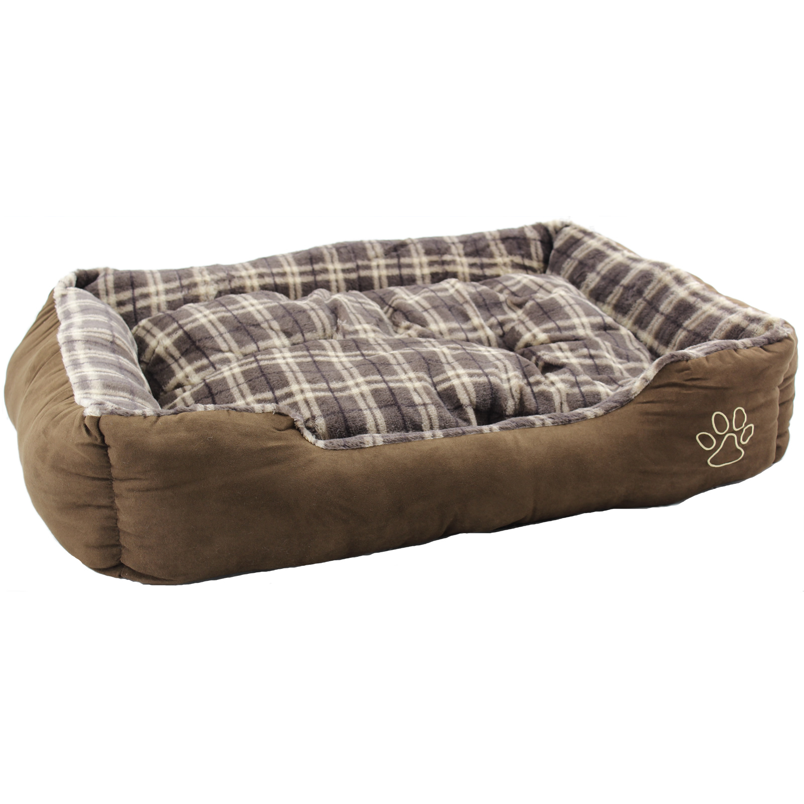 Super Soft Luxury Comfy Dog/Puppy/Cat/Pet Bed Cushion Fur/Fleece S/M/L Washable eBay