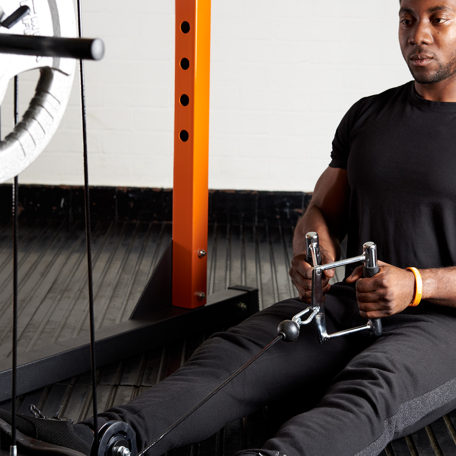 Mirafit Home Multi Gym Hand Cable Attachment Stirrup/Seated Row Bar