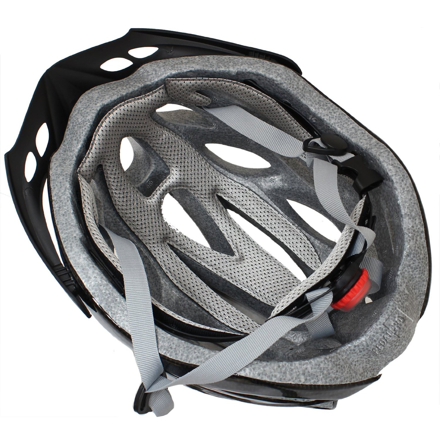 PEDALPRO CARBON FIBRE EFFECT BIKE HELMET + VISOR & LED LIGHT BICYCLE ...