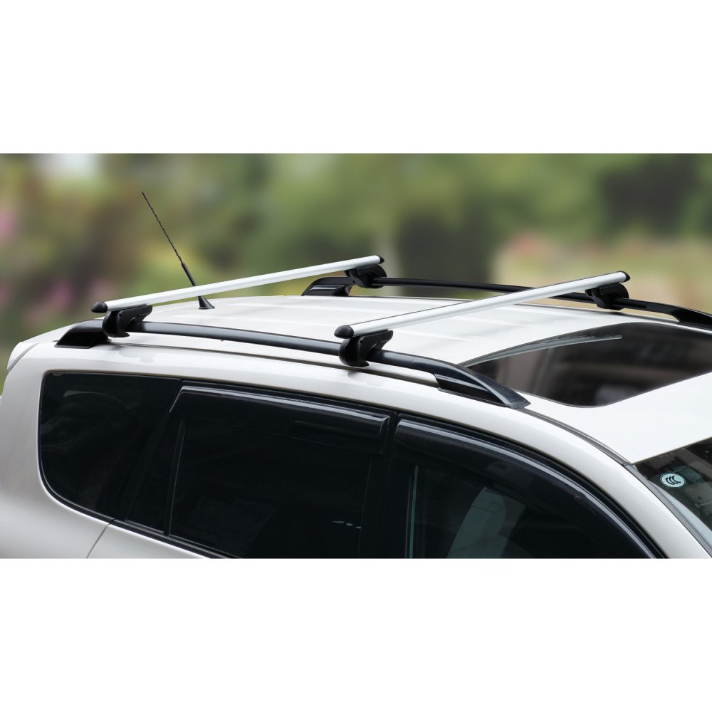 HARDCASTLE 130CM AERO CAR ROOF BARS ALUMINIUM LOCKABLE/LOCKING SILVER ...