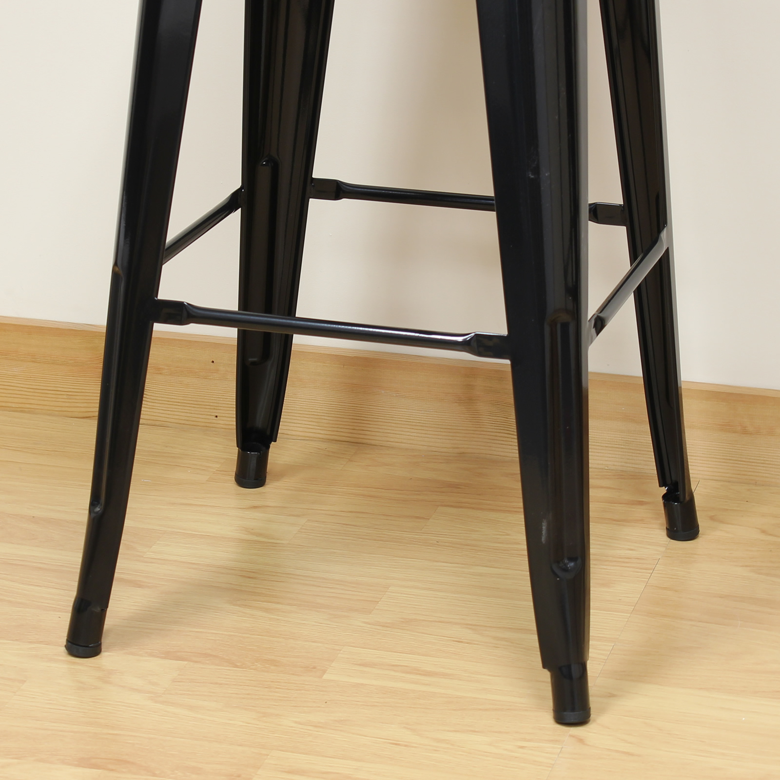 Hartleys Black Metal High Stools Industrial Breakfast Bar/Cafe/Bistro