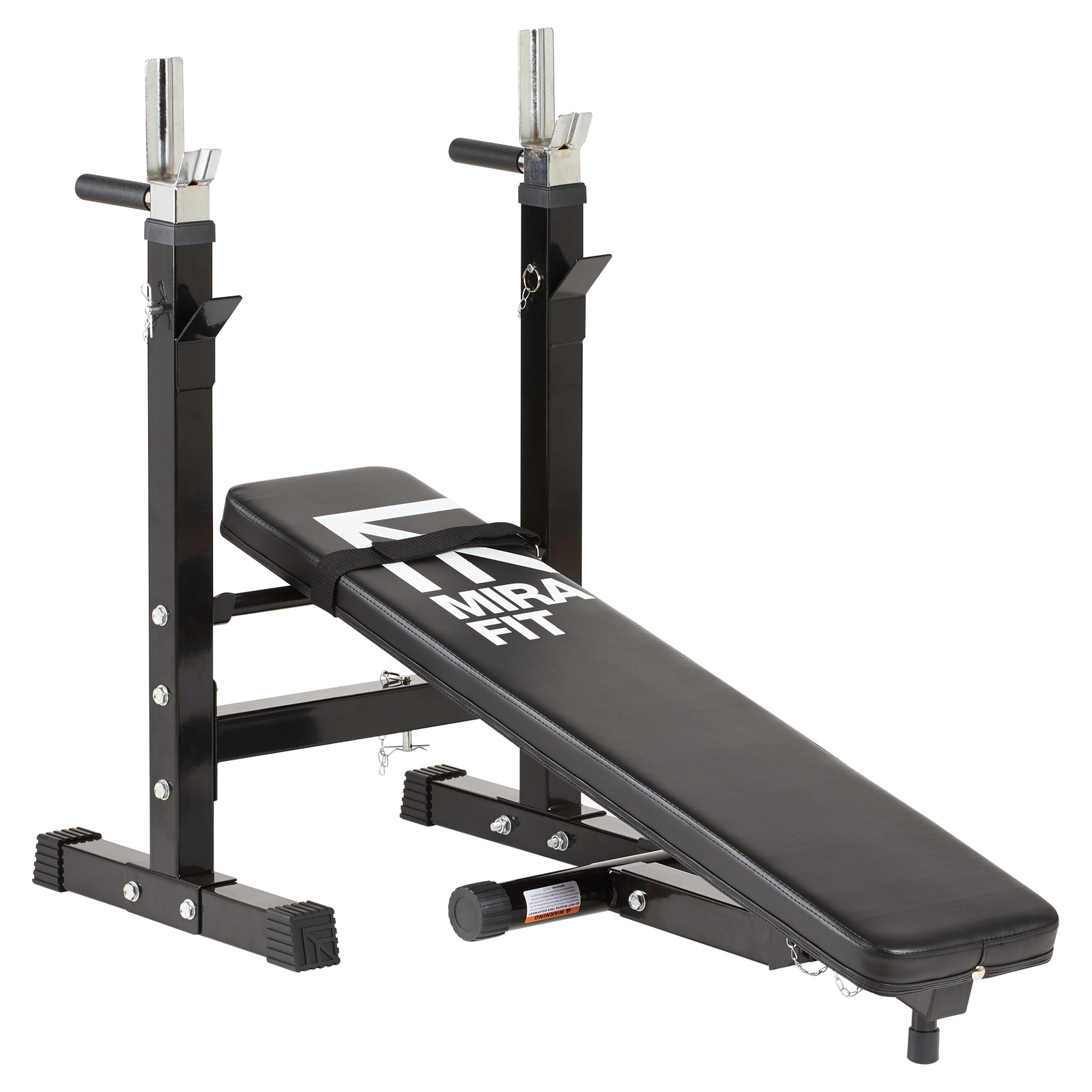 mirafit adjustable/folding flat weight bench & dip station