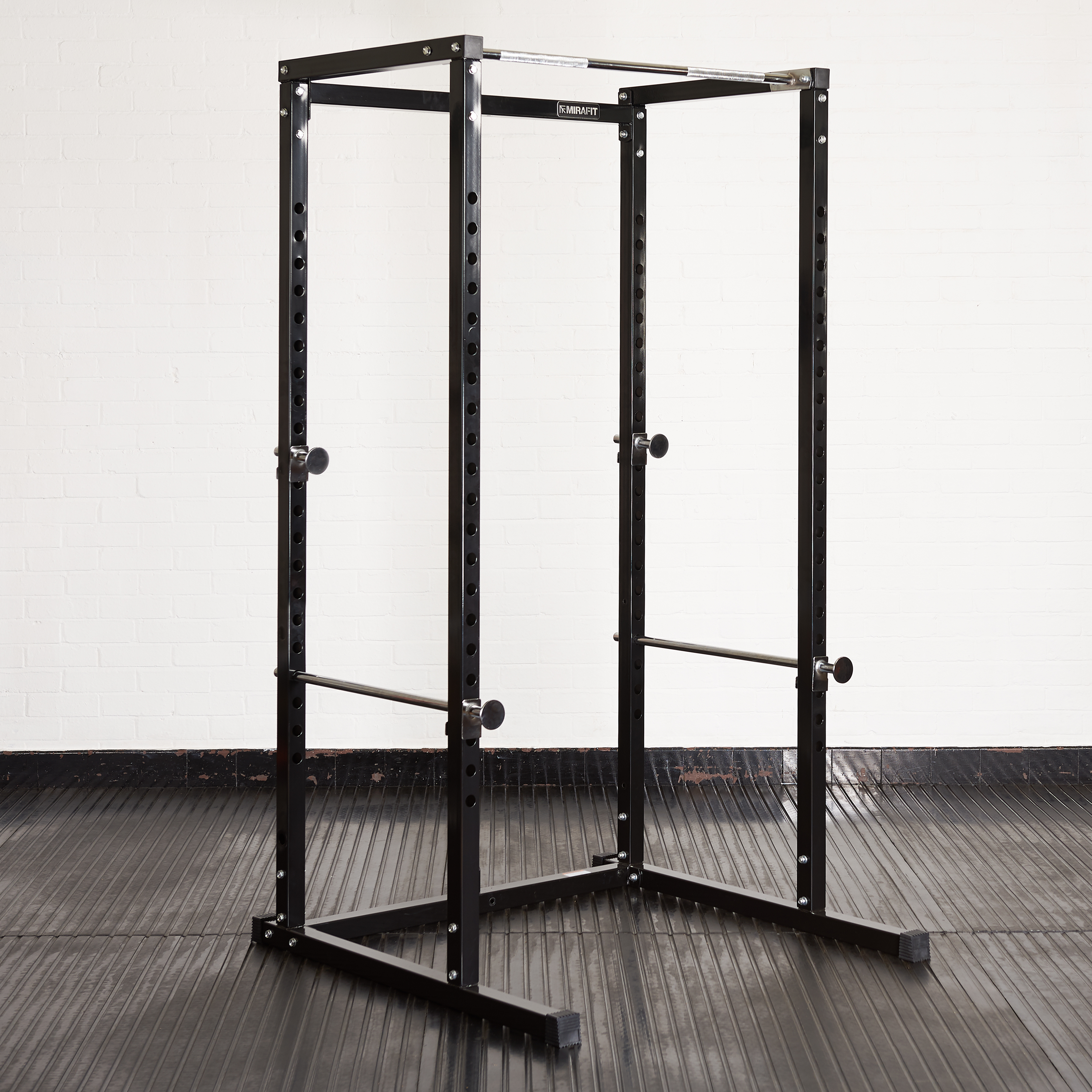 Mirafit Power Cage Squat Rack & Pull Up Bar Multi Gym Weight Lifting ...