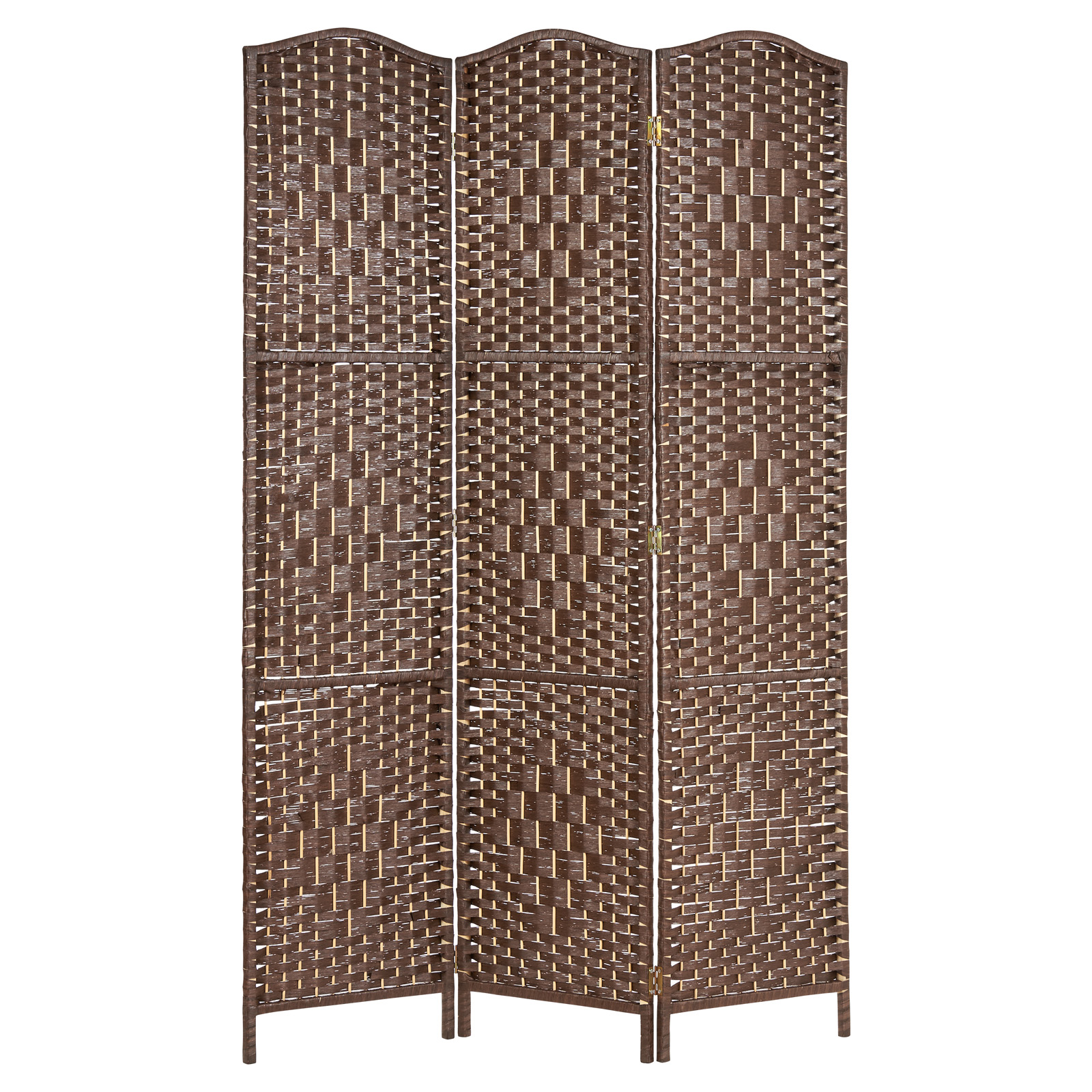 SOLID WEAVE HAND MADE WICKER FOLDING ROOM DIVIDER SEPARATOR/PRIVACY