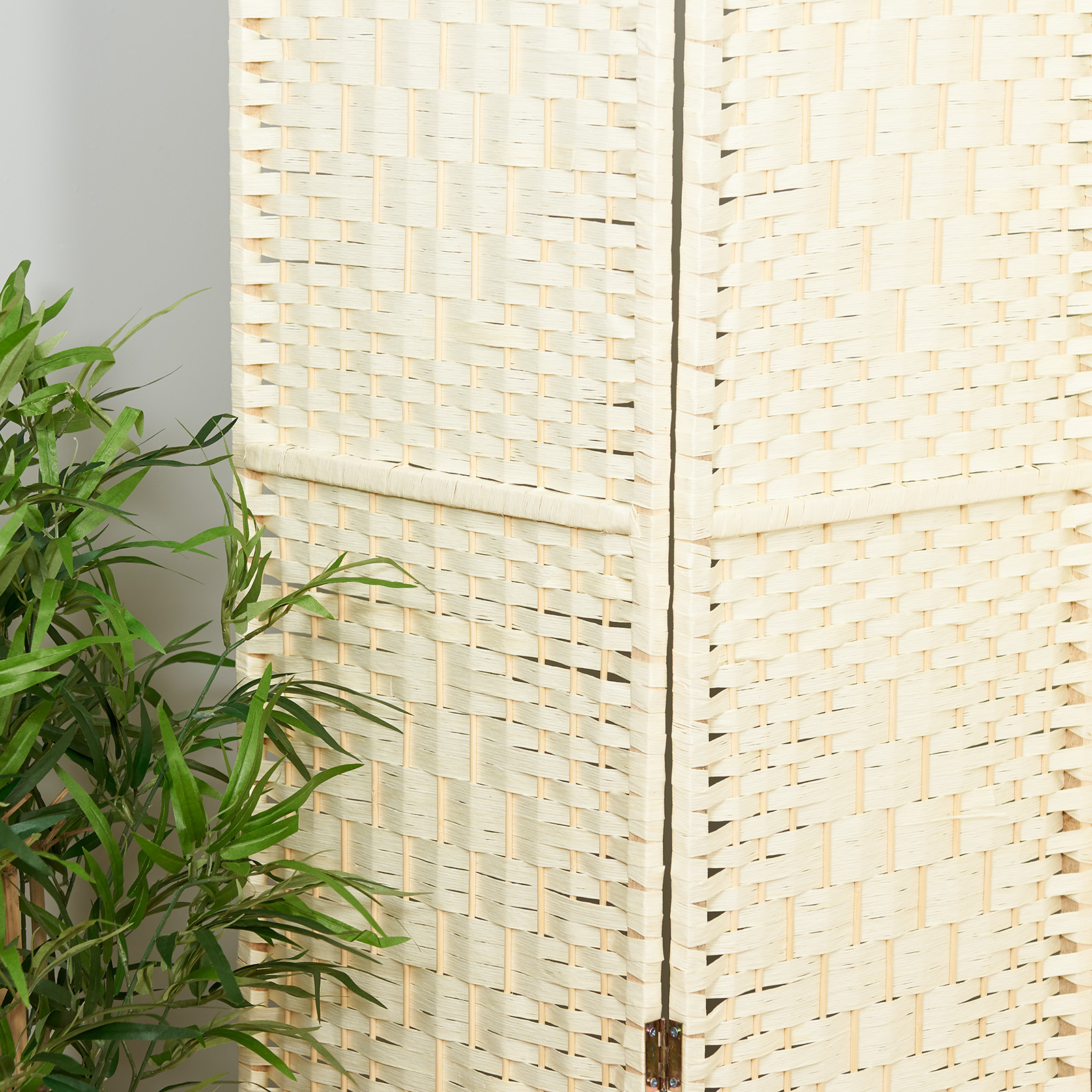 SOLID WEAVE HAND MADE WICKER FOLDING ROOM DIVIDER SEPARATOR/PRIVACY