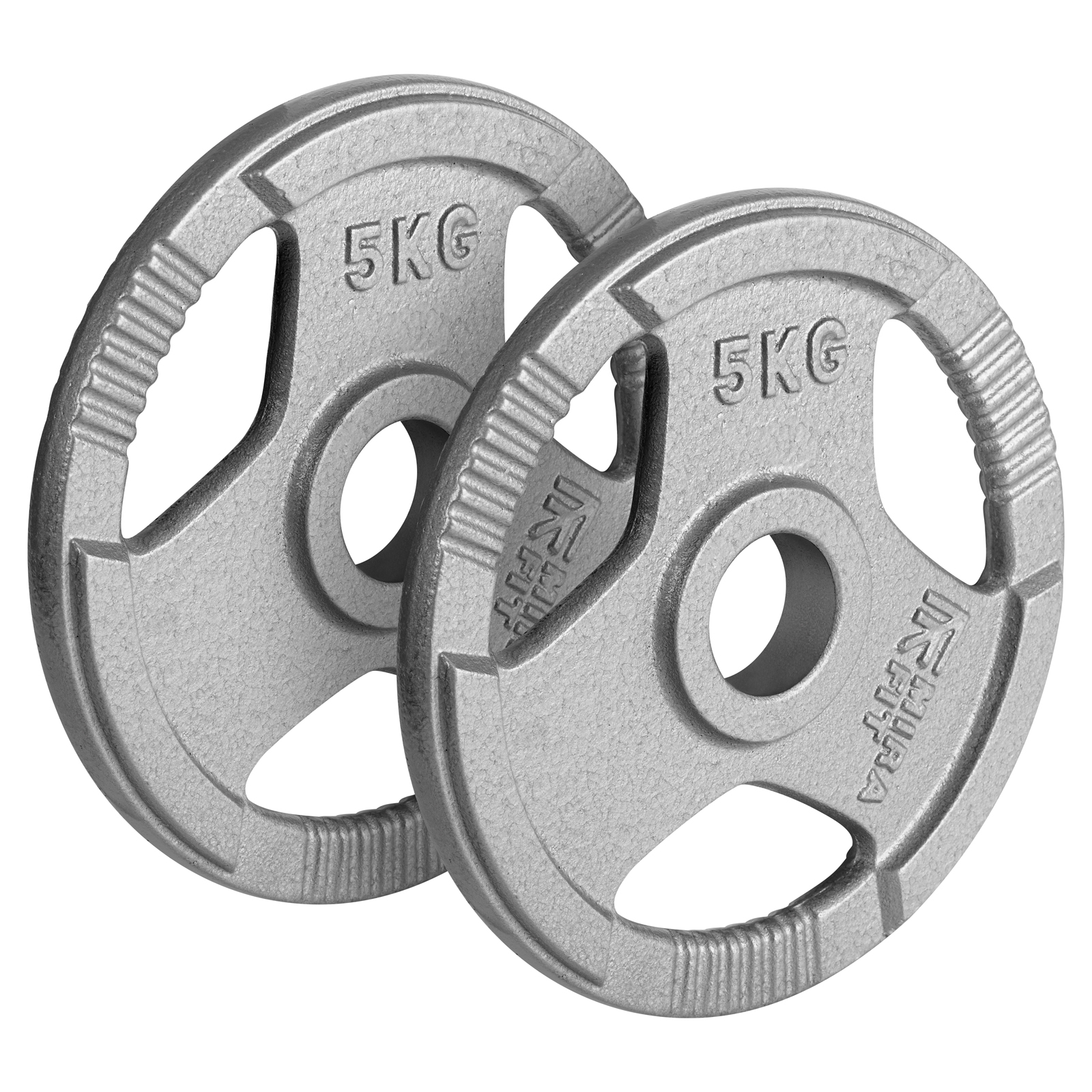 Mirafit Tri Grip Cast Iron 2" Olympic Weight Plates/Discs Gym Training