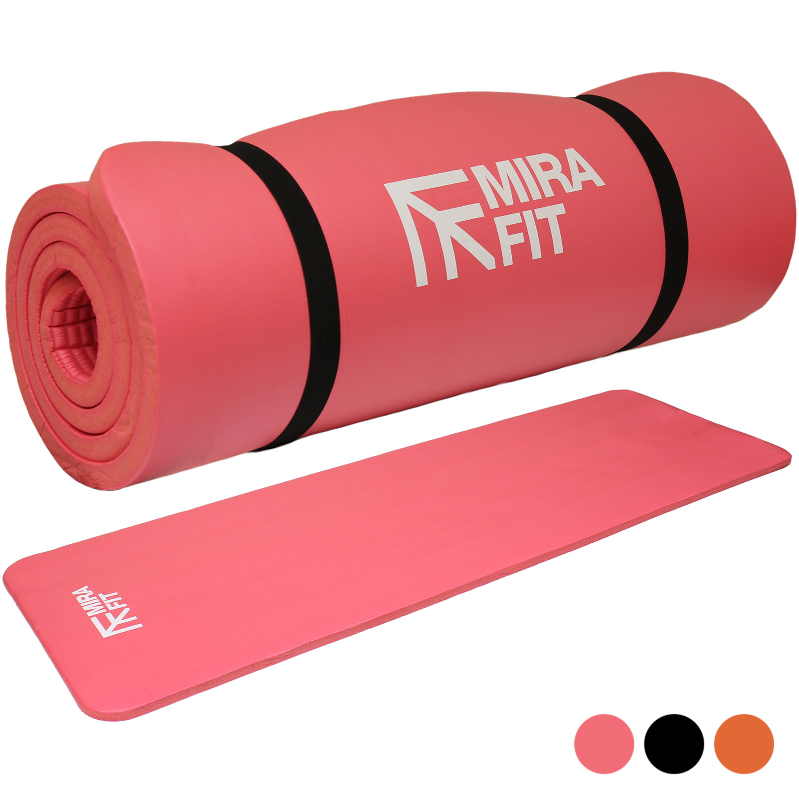 Mirafit 15mm Yoga/Fitness Exercise/Workout Floor Mat Gym Class/Pilates