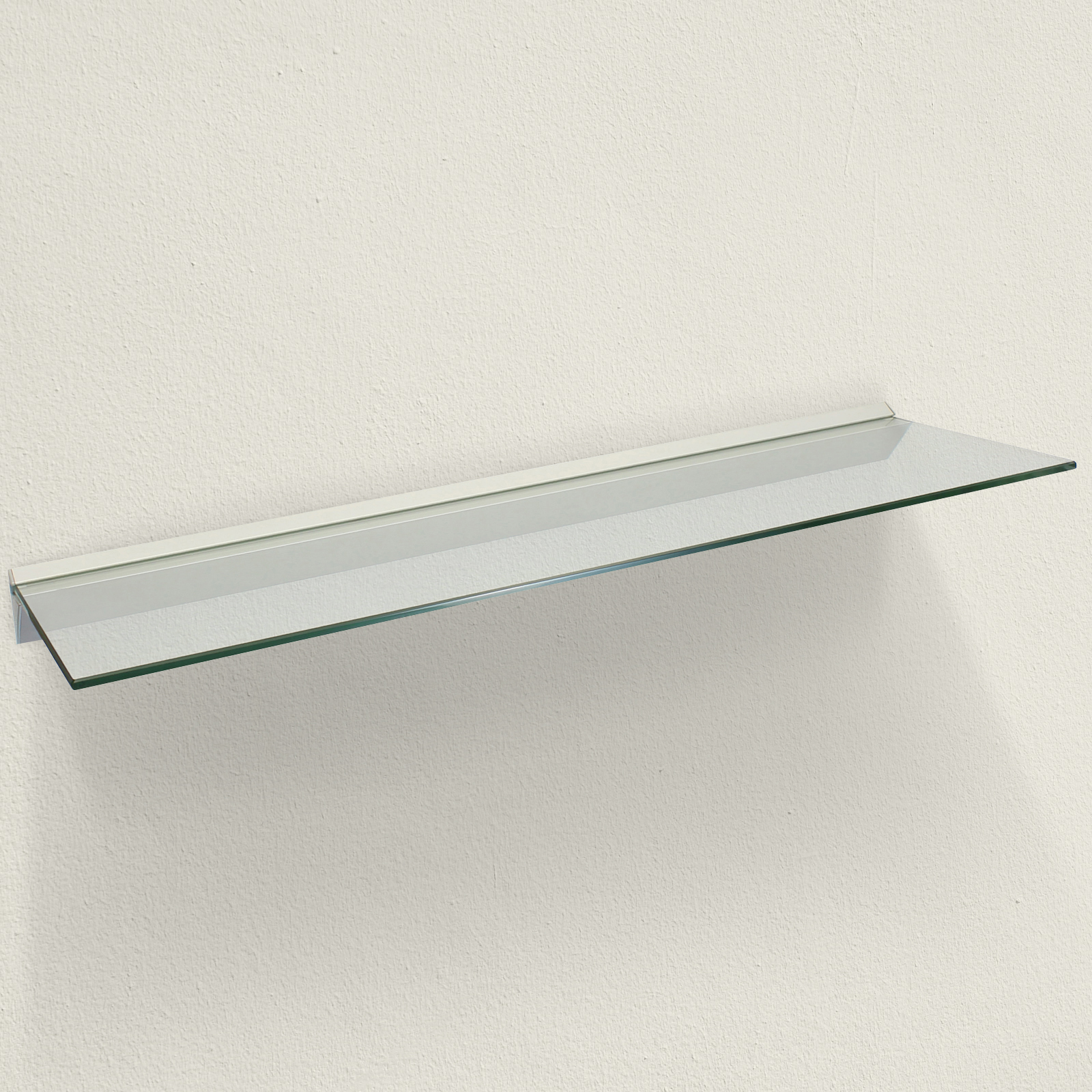Details About 100cm Floating Clear Glass Wall Shelf Bathroom Kitchen Hall Book Display Shelves