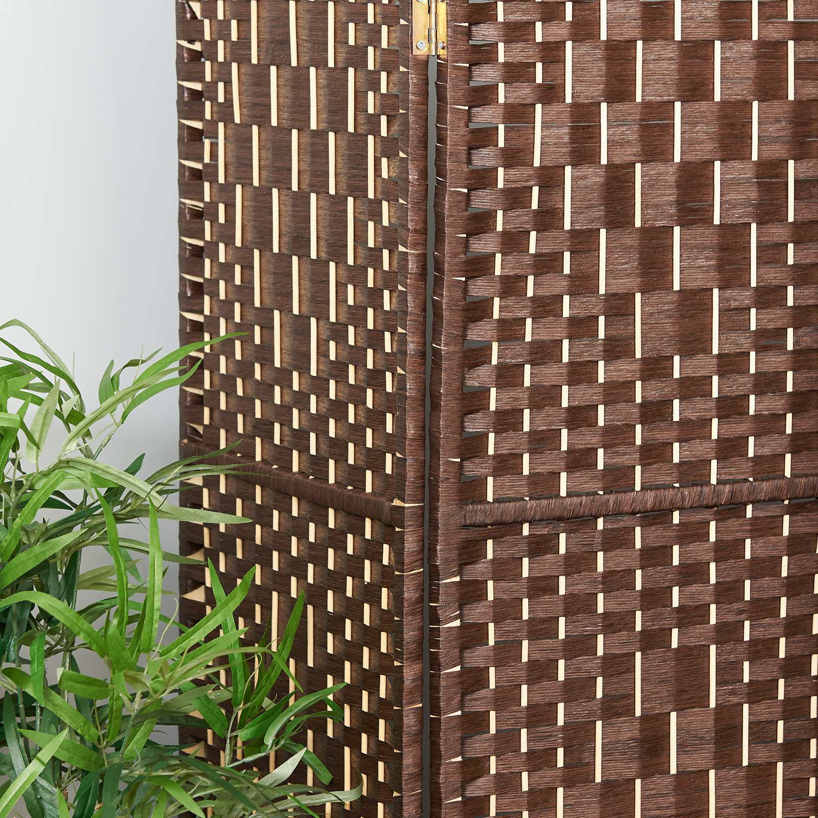 SOLID WEAVE HAND MADE WICKER FOLDING ROOM DIVIDER SEPARATOR/PRIVACY