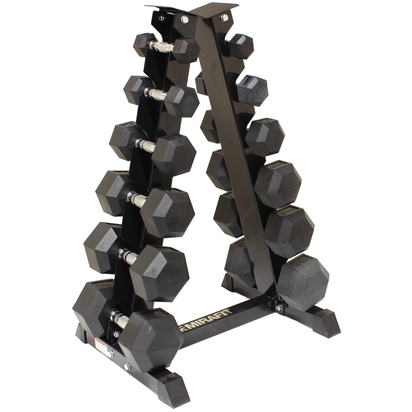 Mirafit Vertical Dumbbell Hex Weight Stand Gym Storage Rack Tree Holder 