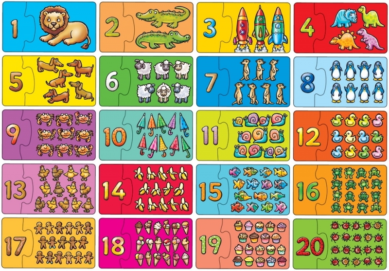 New Match and Count First Counting Numbers Jigsaw Puzzles Pieces 2 ...