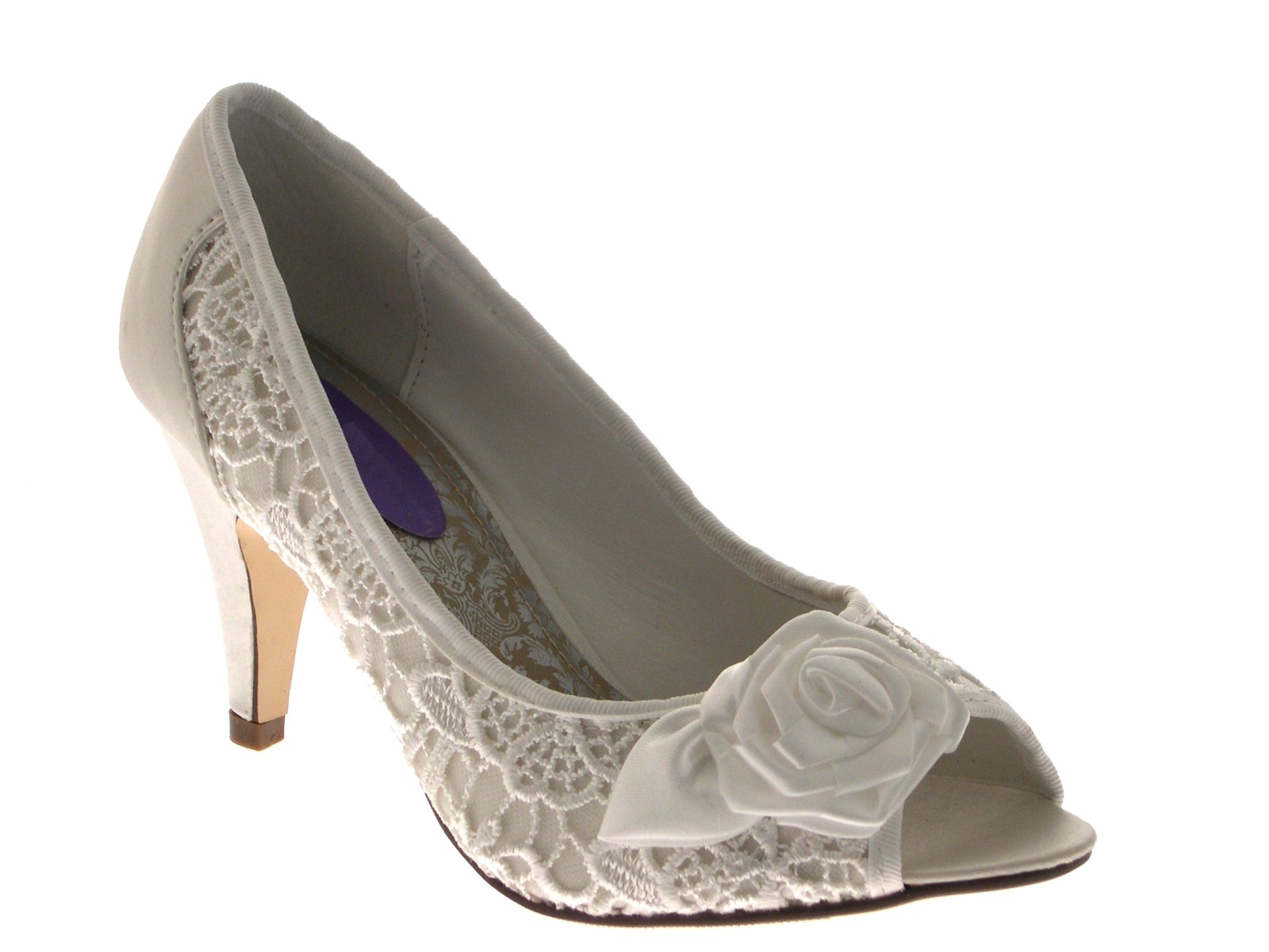 Womens Wedding Shoes Satin Bridal High Heels Classic Court Party Pumps Ladies - Picture 26 of 65